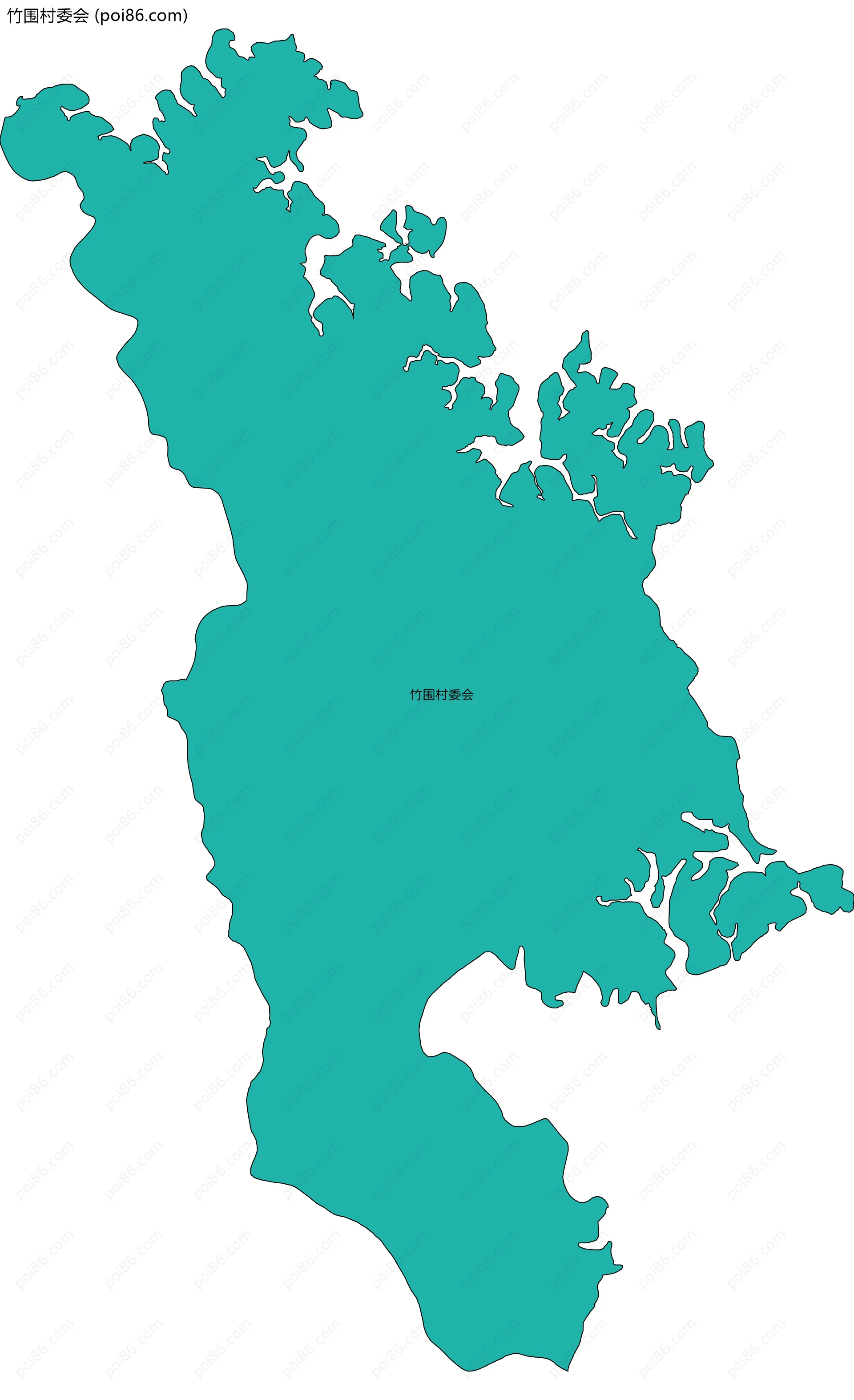 竹围村委会边界地图