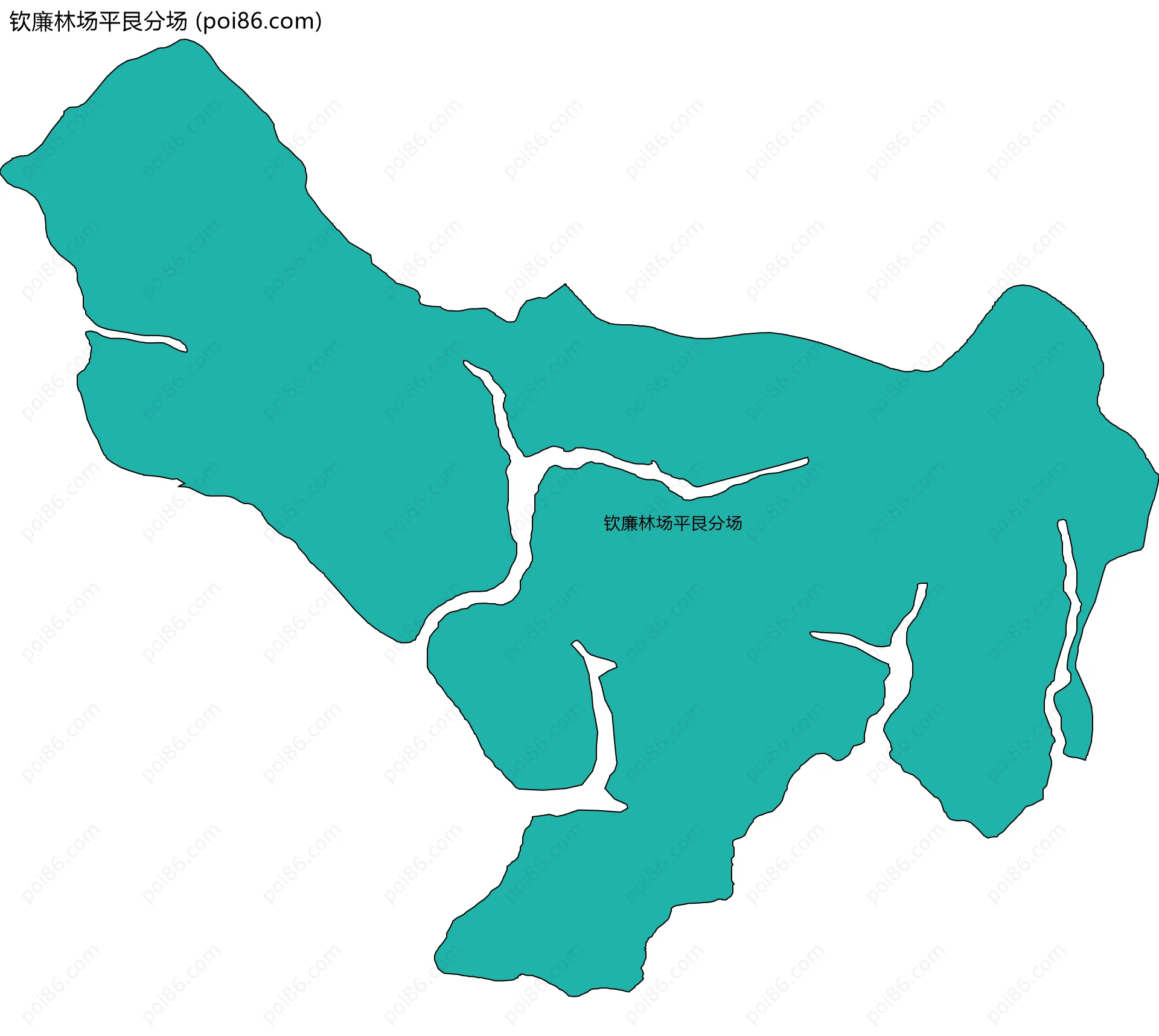 钦廉林场平艮分场边界地图