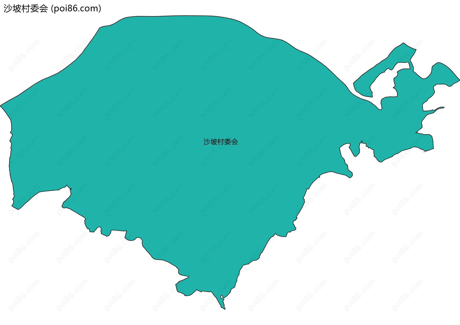 沙坡村委会边界地图