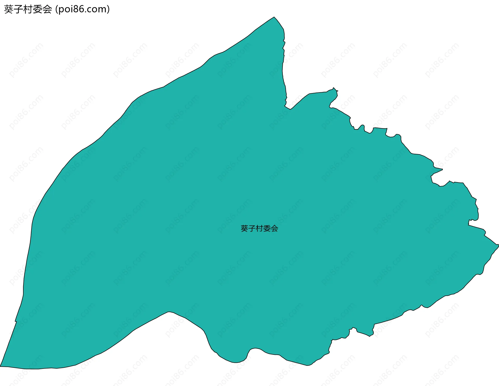 葵子村委会边界地图
