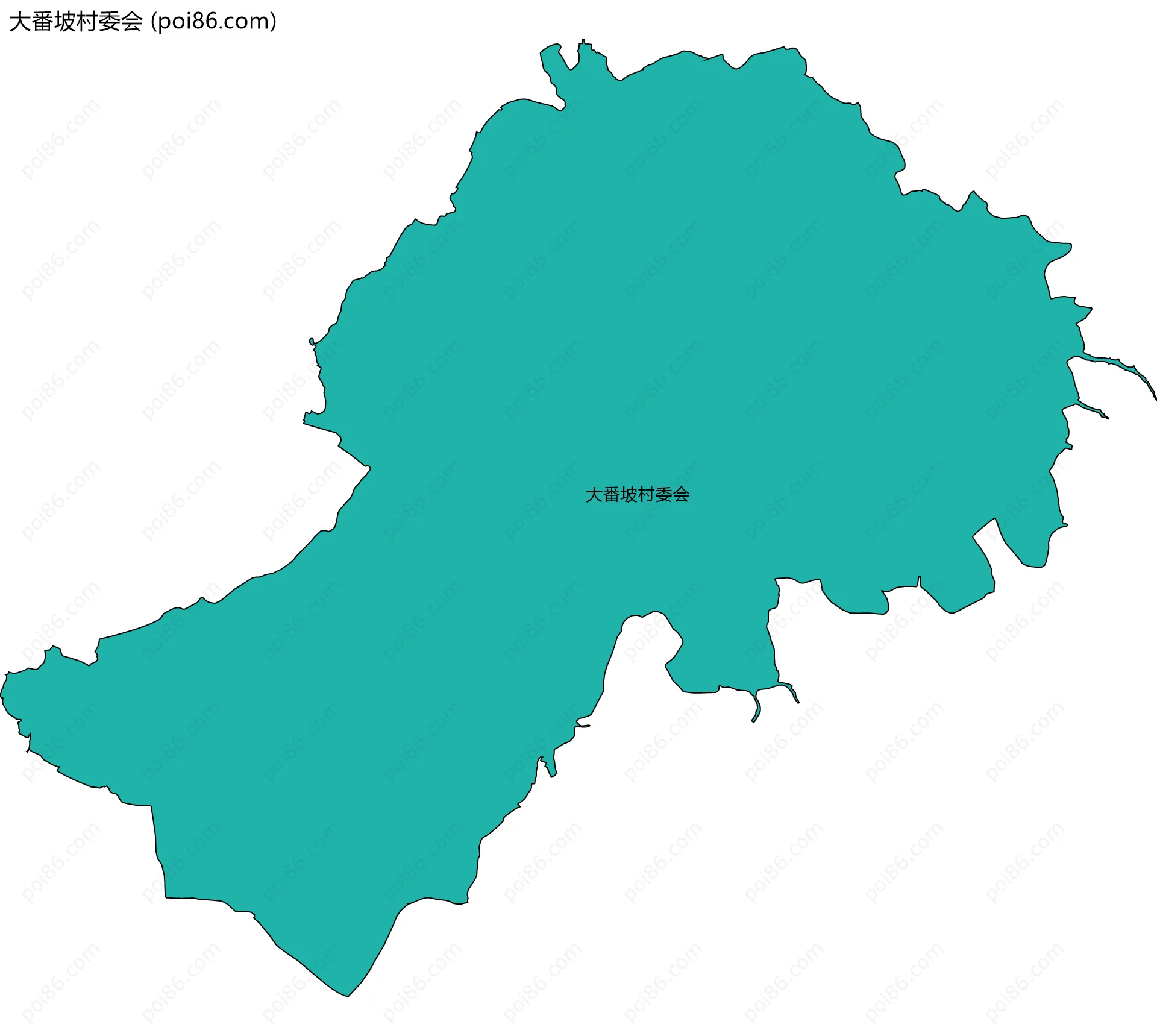 大番坡村委会边界地图