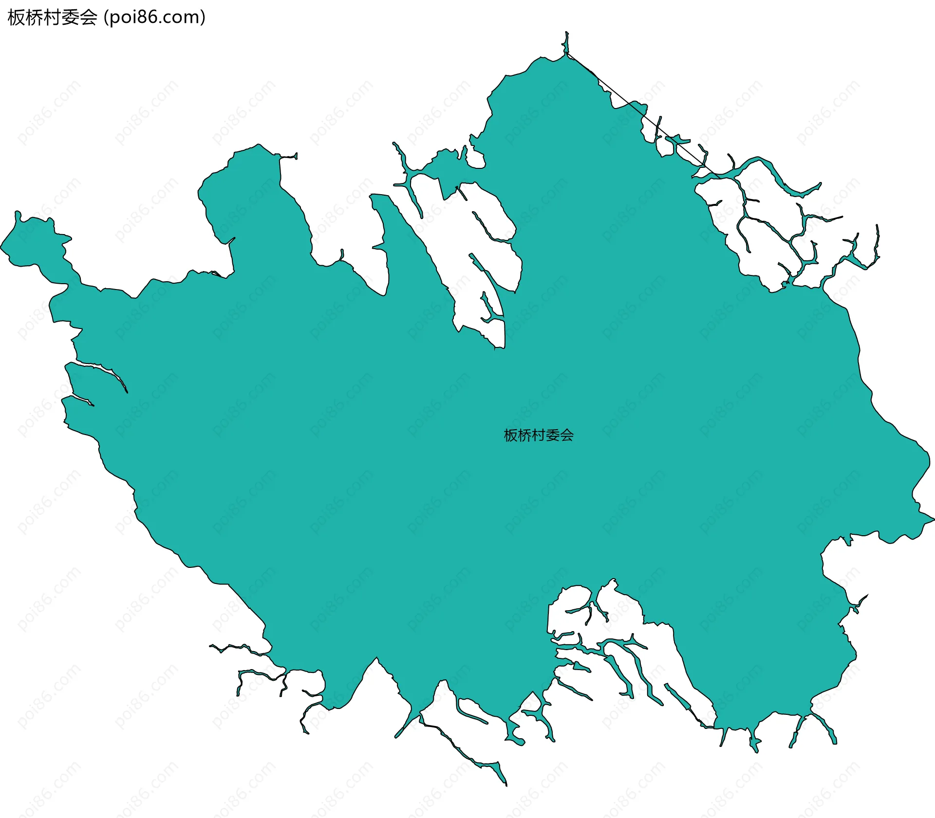 板桥村委会边界地图