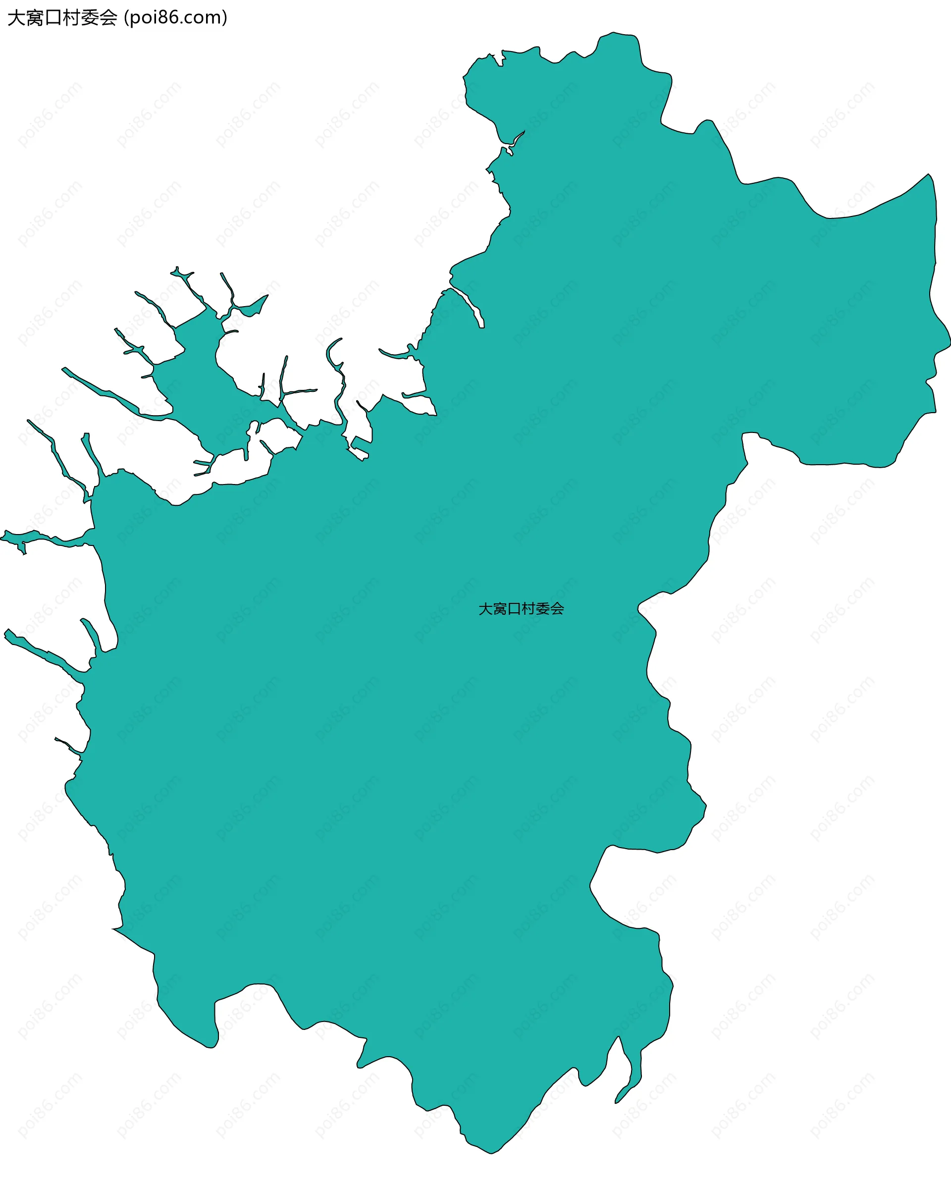 大窝口村委会边界地图