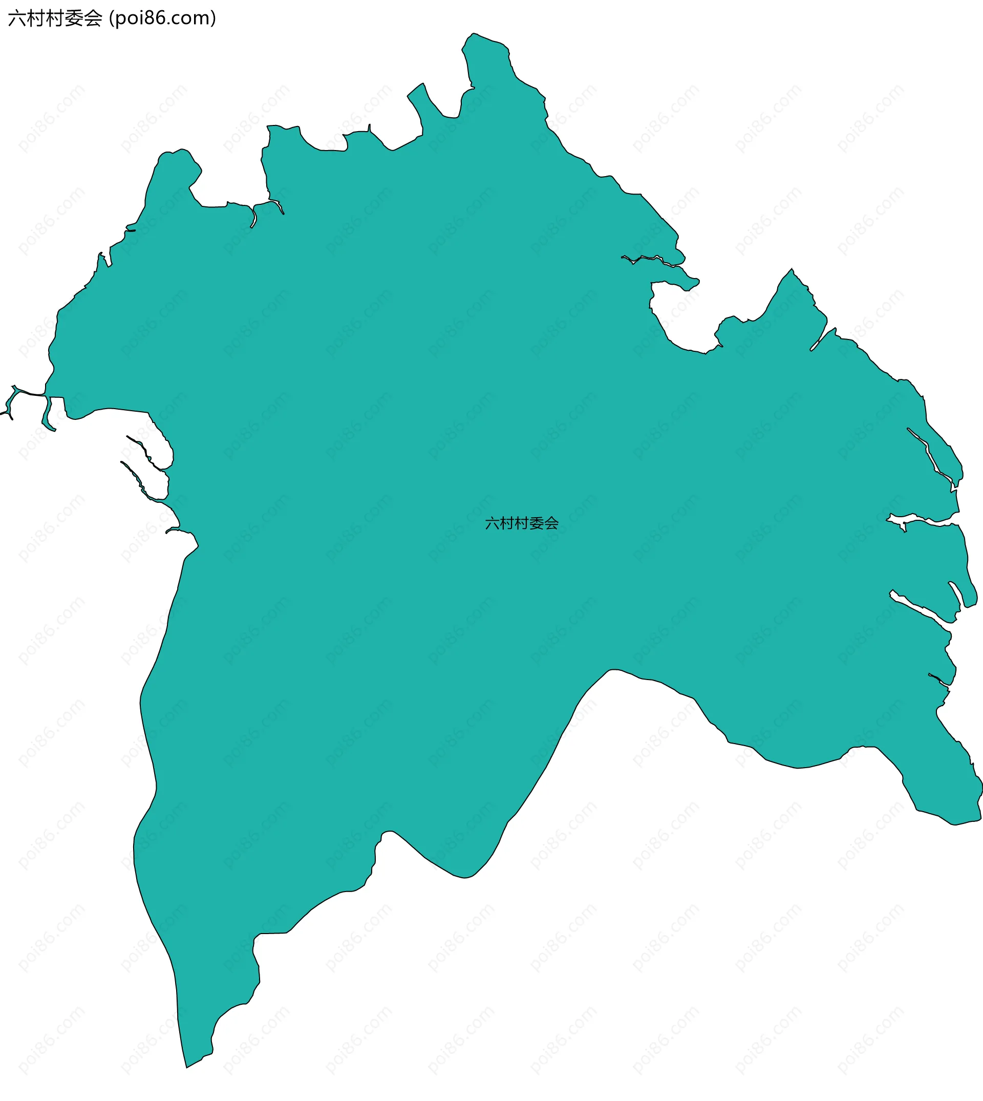 六村村委会边界地图