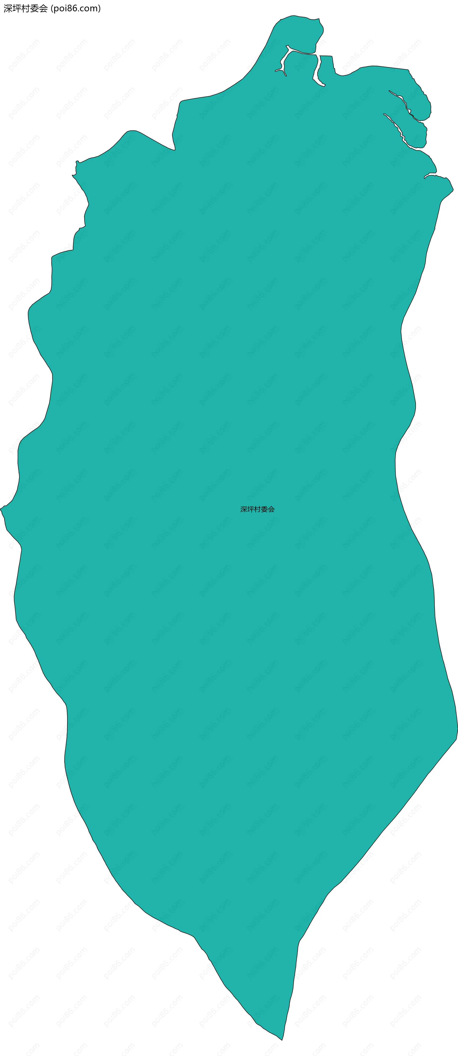 深坪村委会边界地图