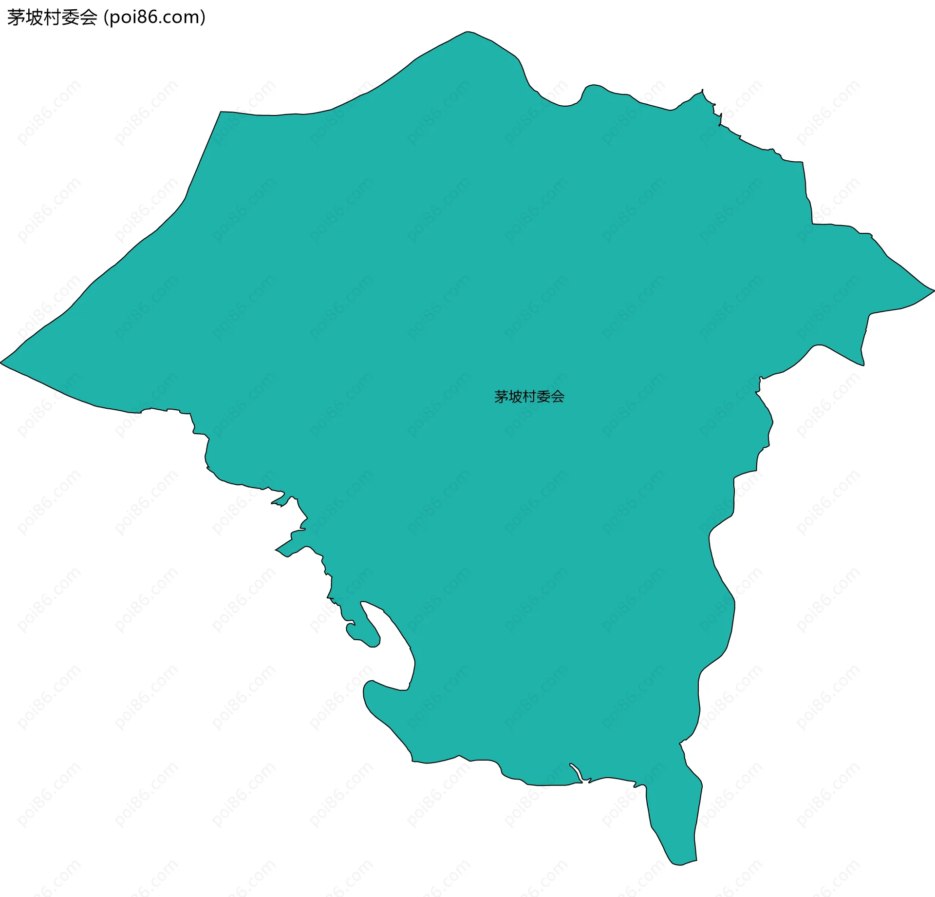 茅坡村委会边界地图