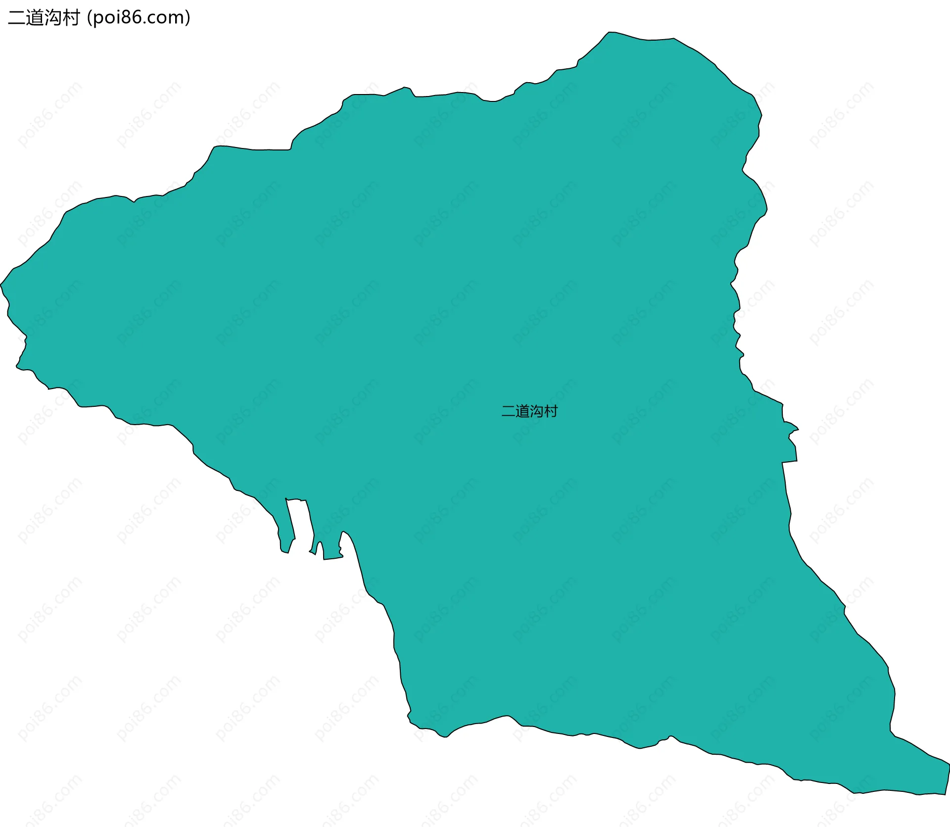 二道沟村边界地图