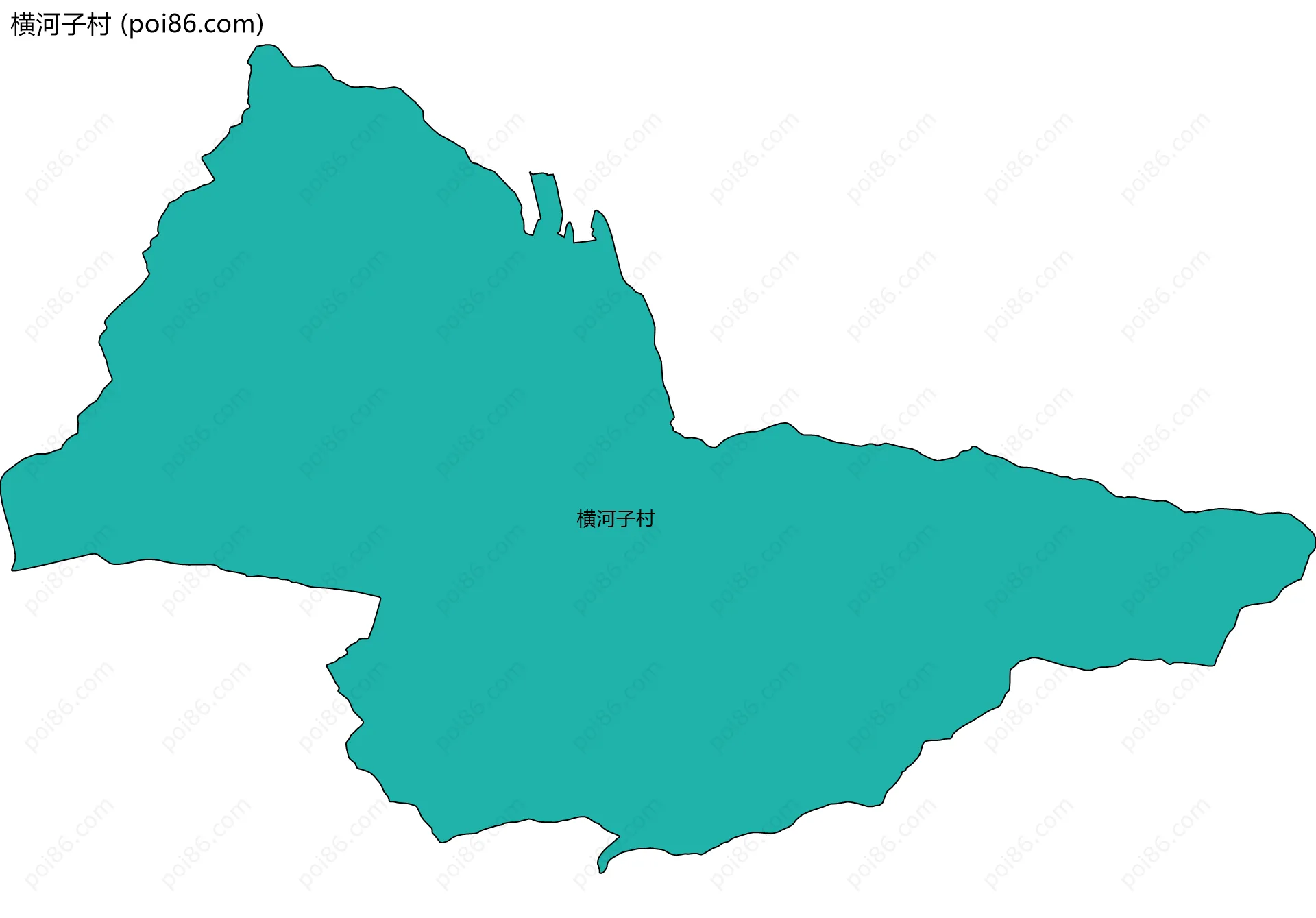 横河子村边界地图