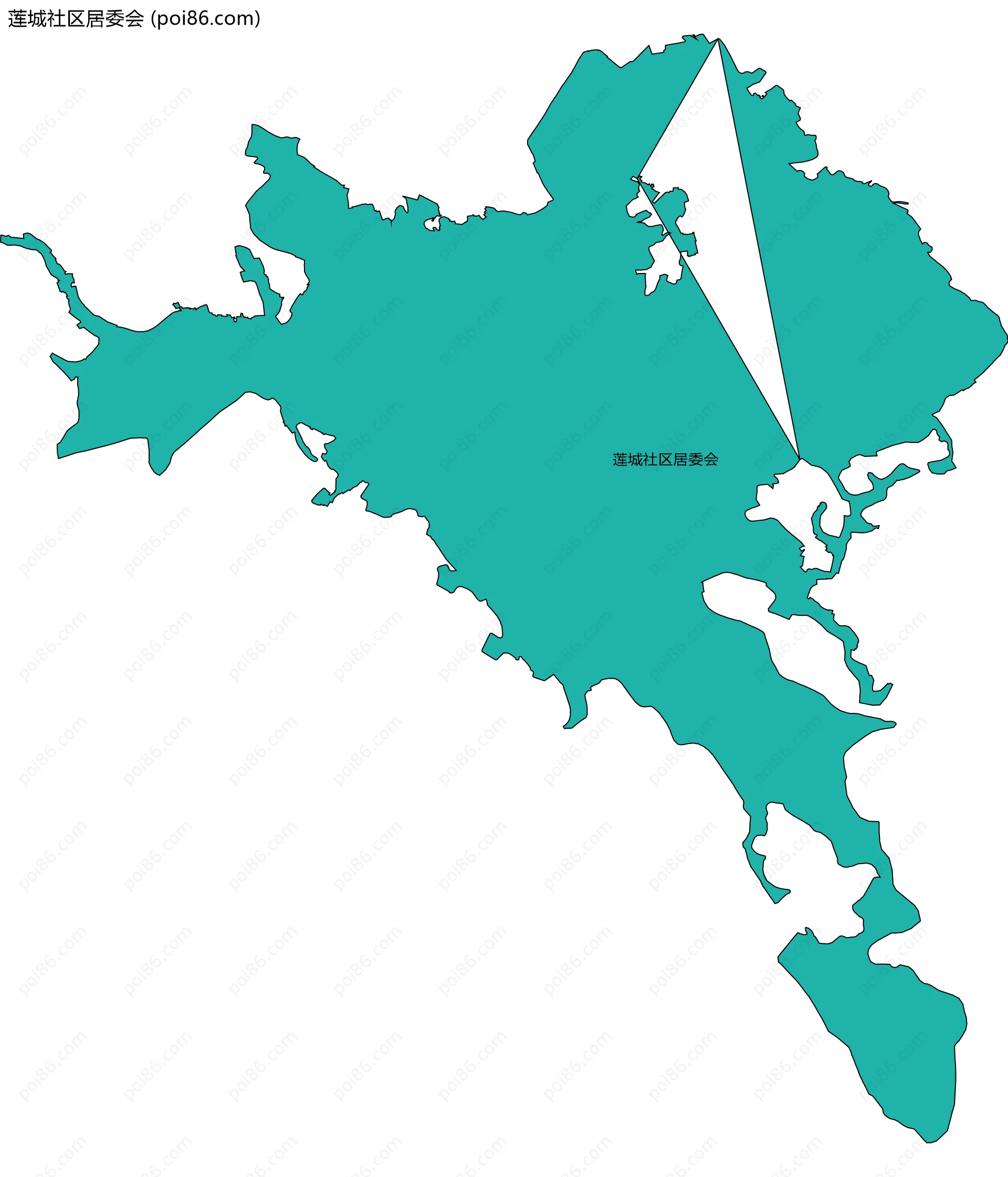 莲城社区居委会边界地图