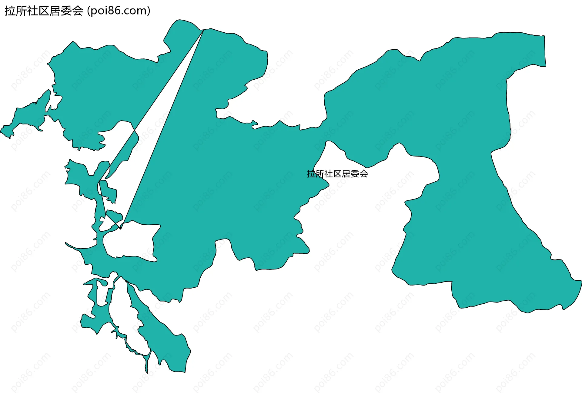 拉所社区居委会边界地图
