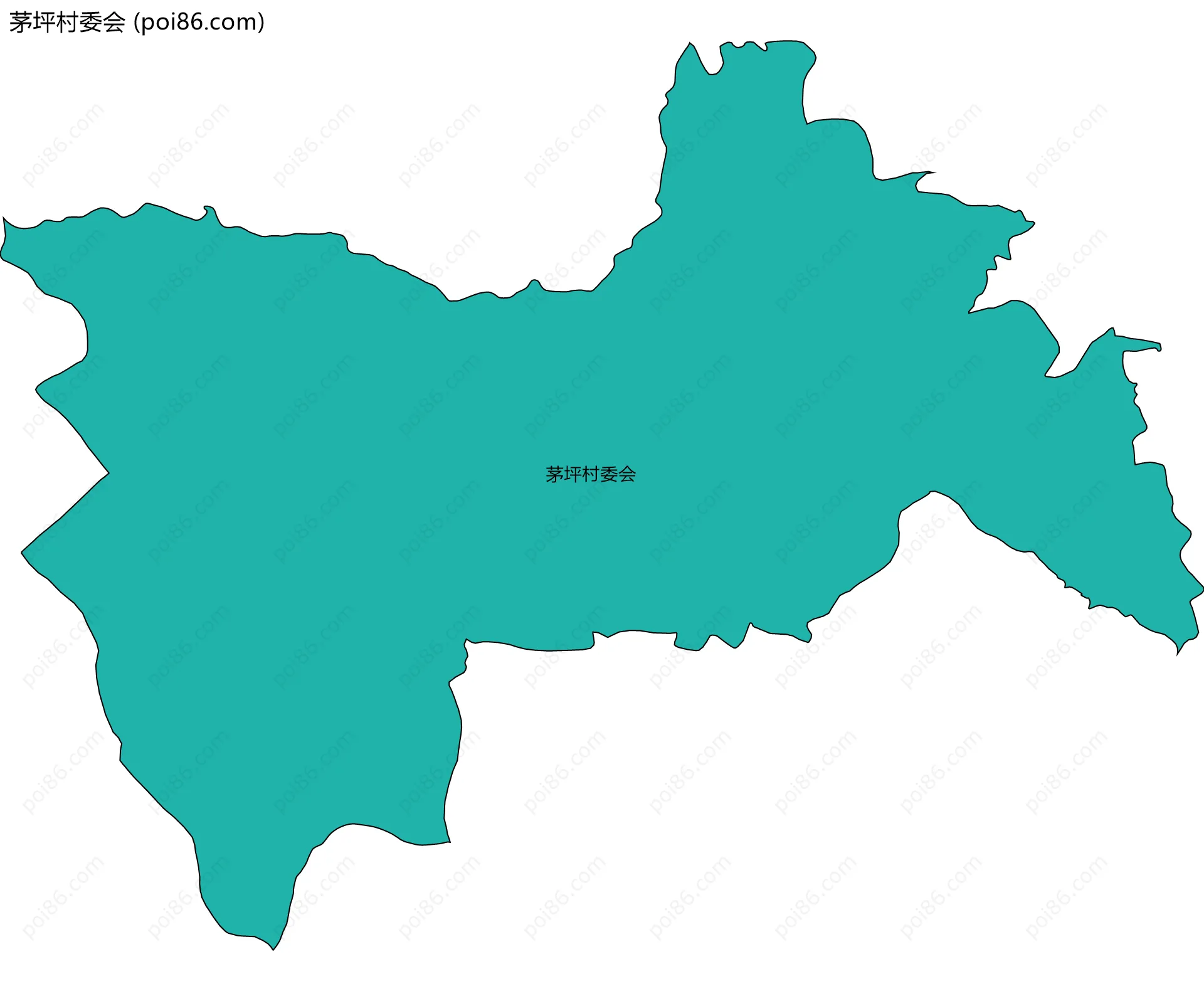 茅坪村委会边界地图