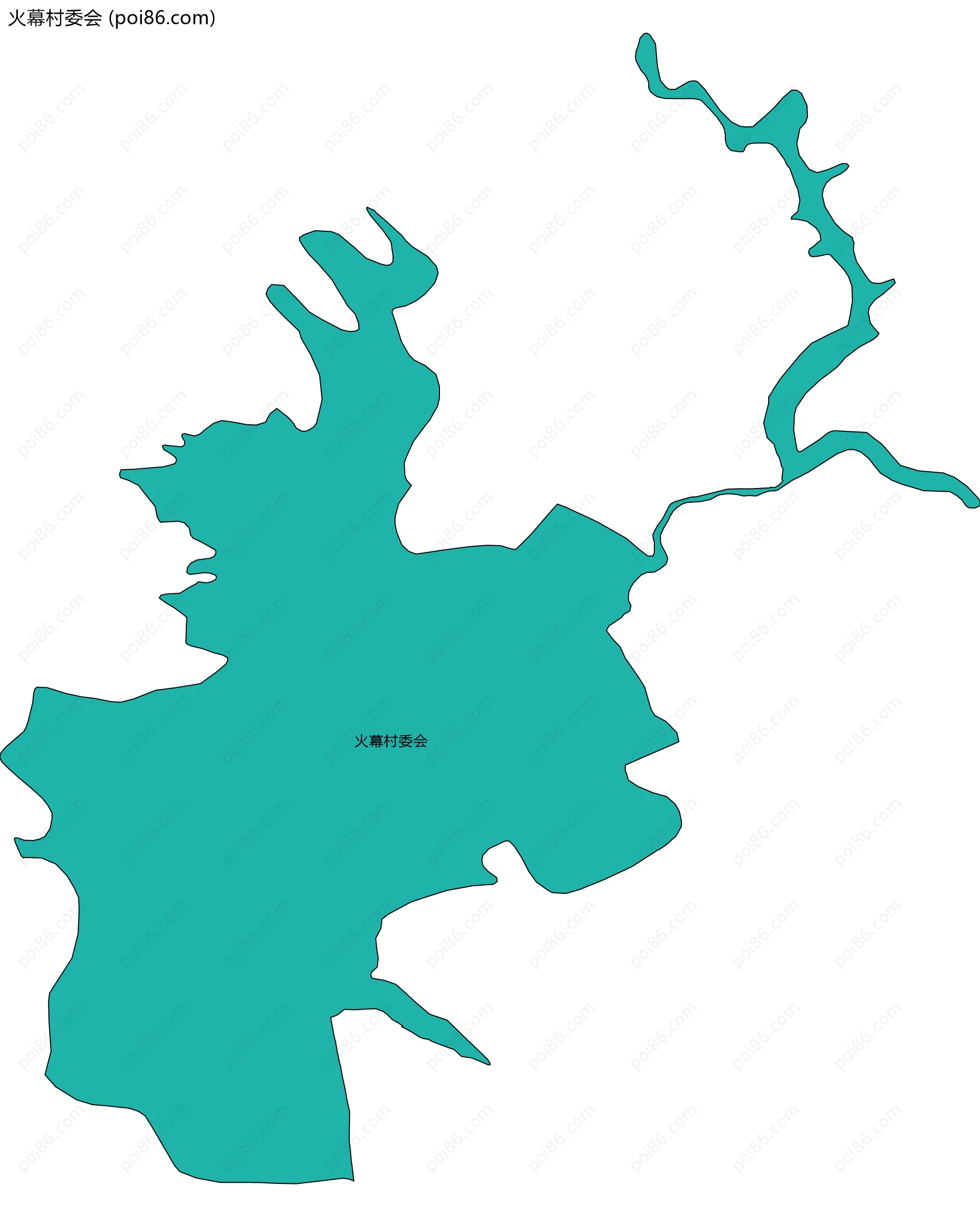 火幕村委会边界地图
