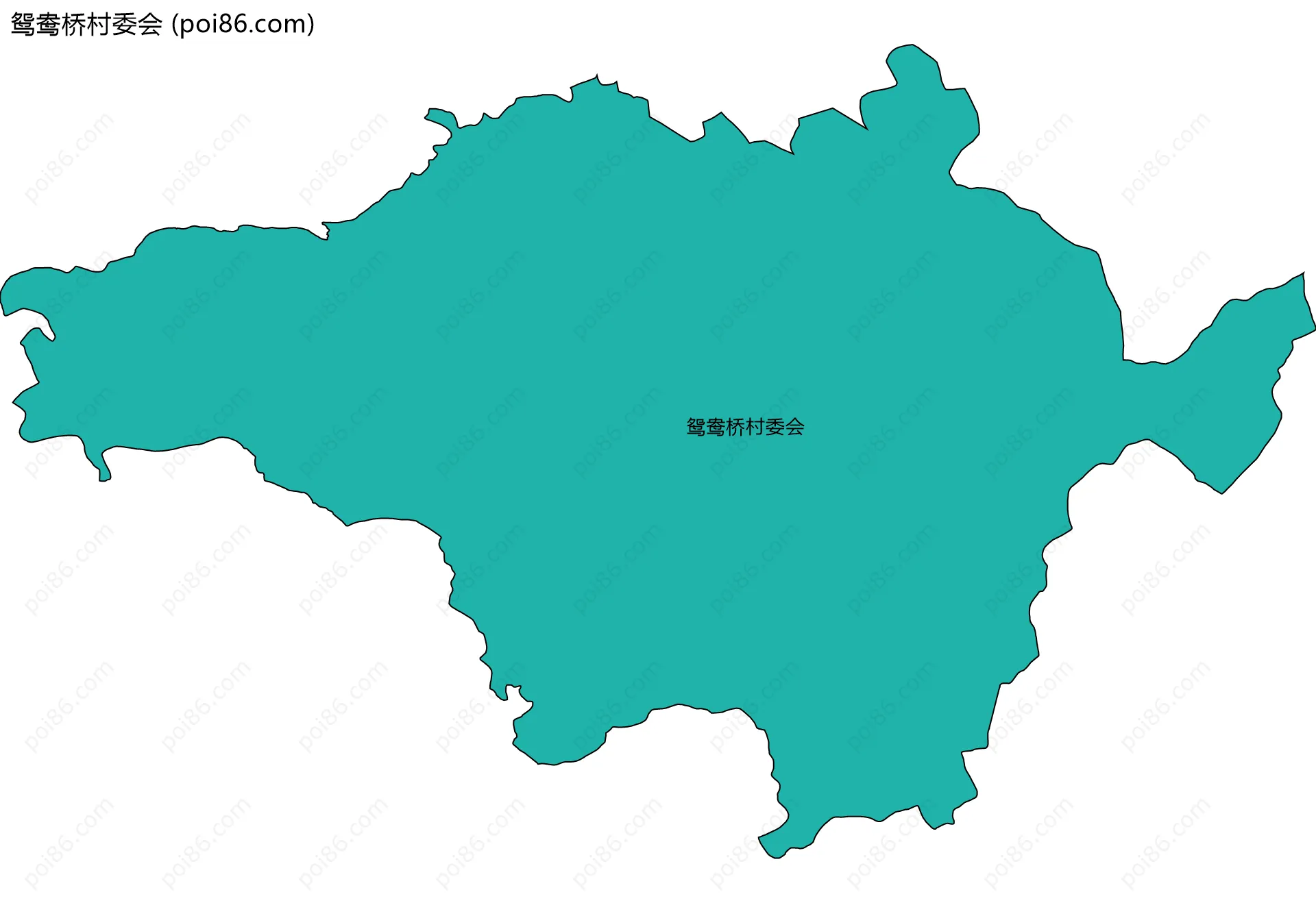 鸳鸯桥村委会边界地图