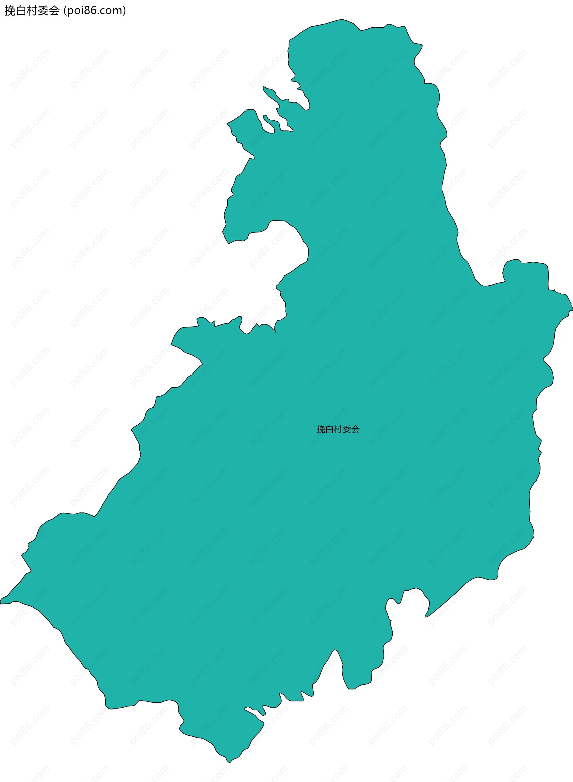 挽白村委会边界地图