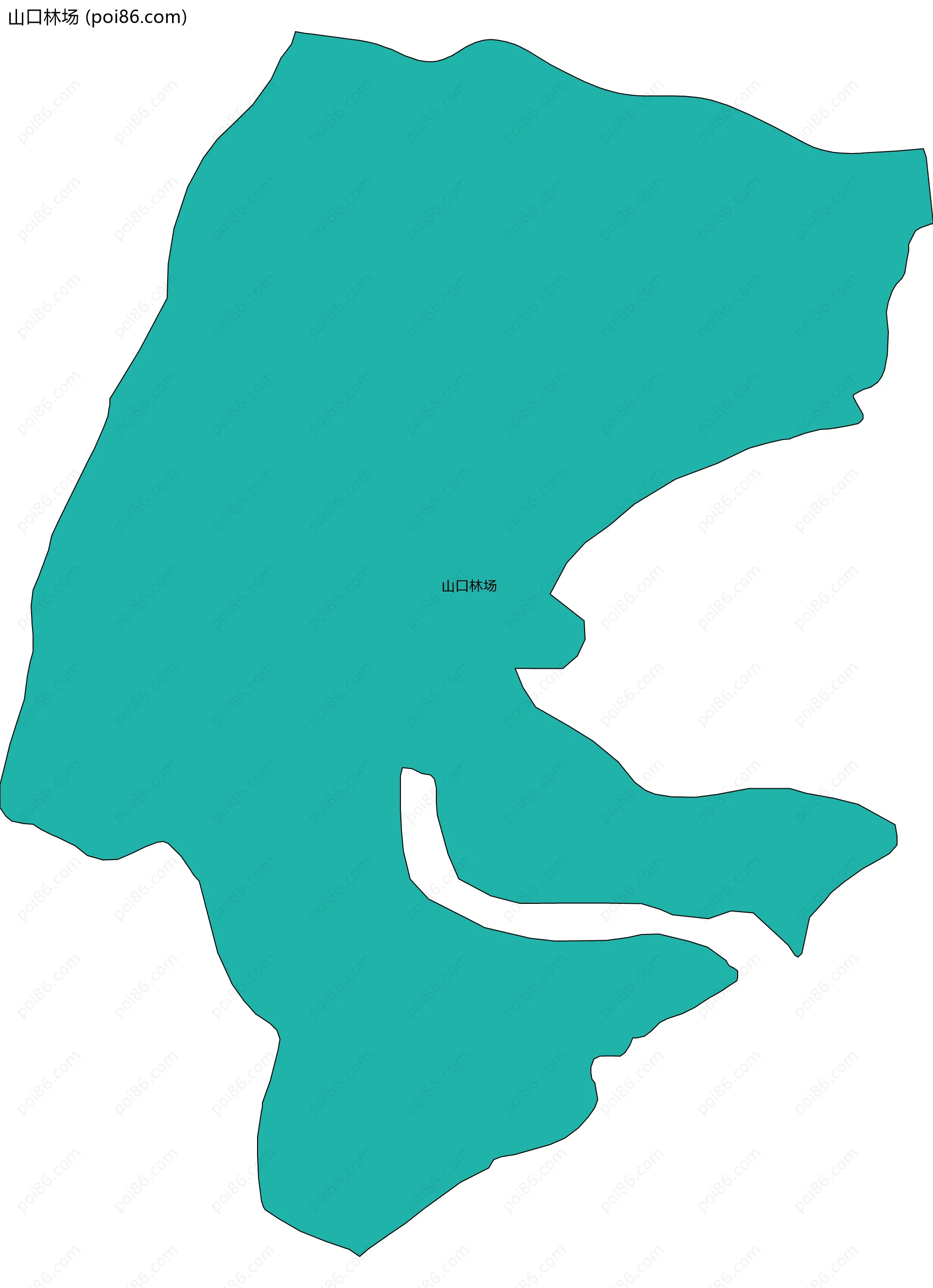 山口林场边界地图