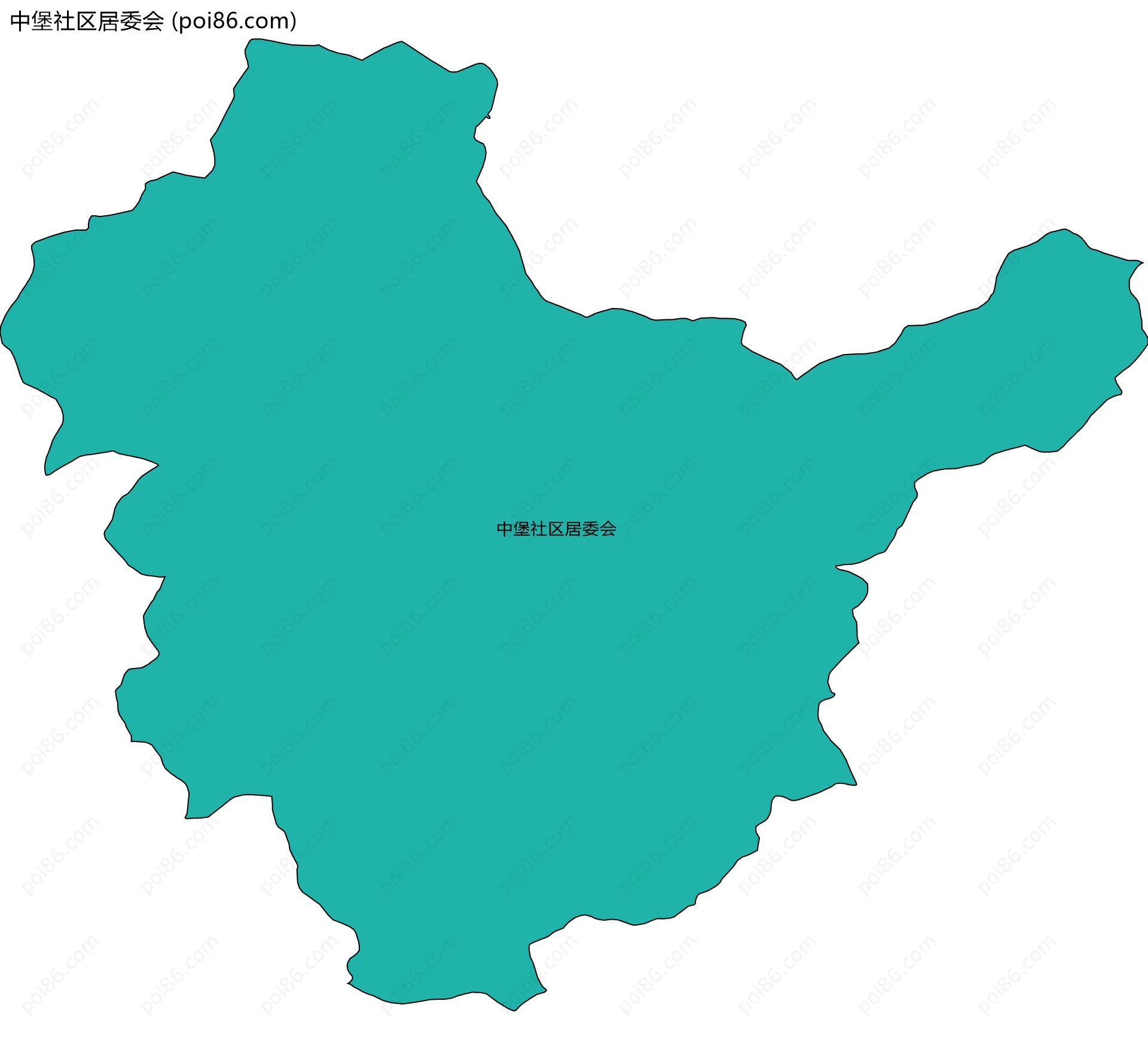 中堡社区居委会边界地图