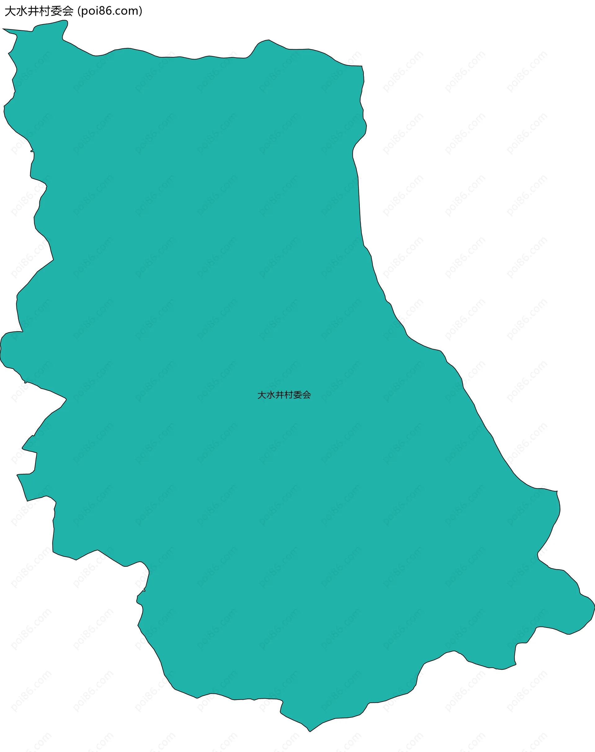 大水井村委会边界地图