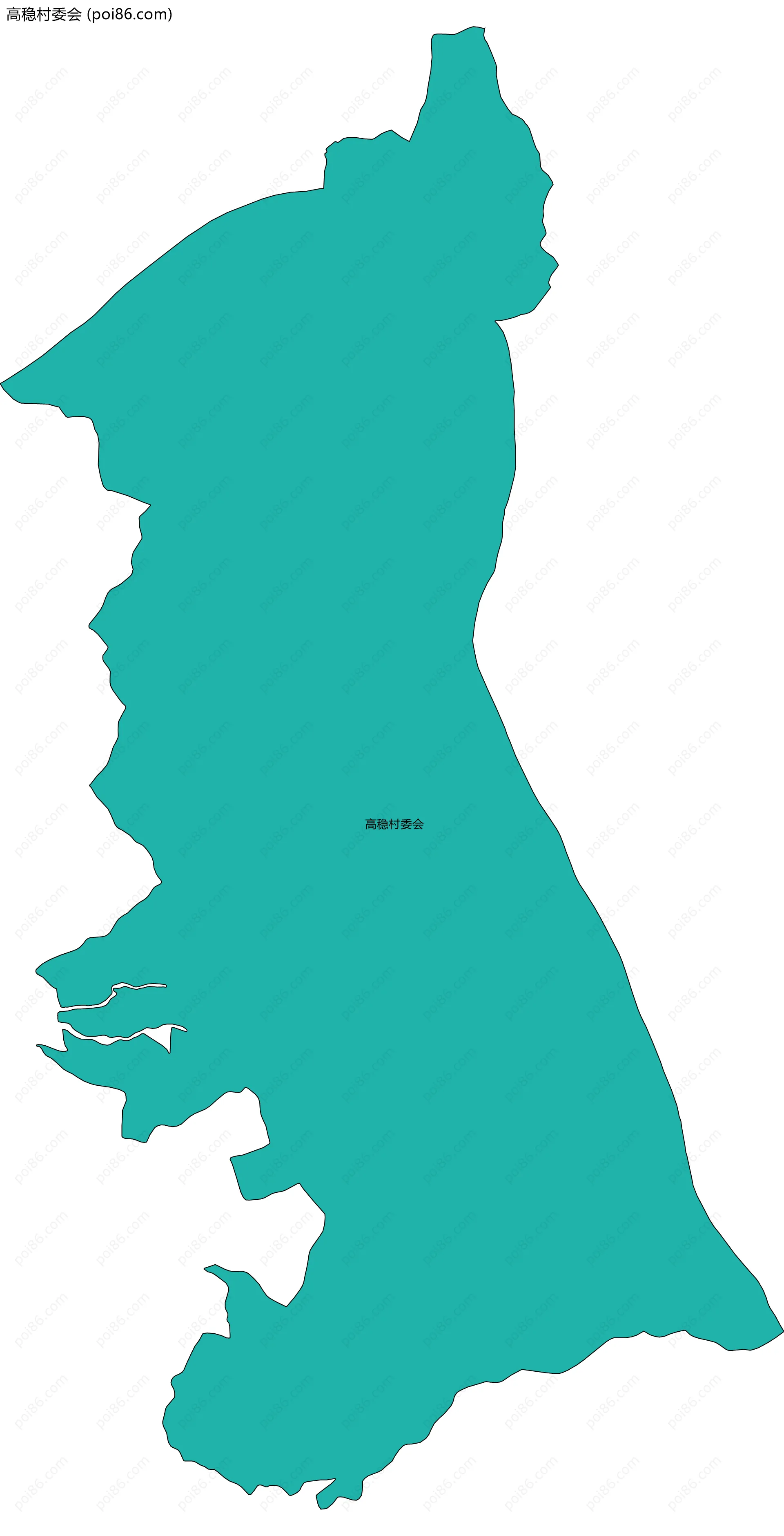 高稳村委会边界地图