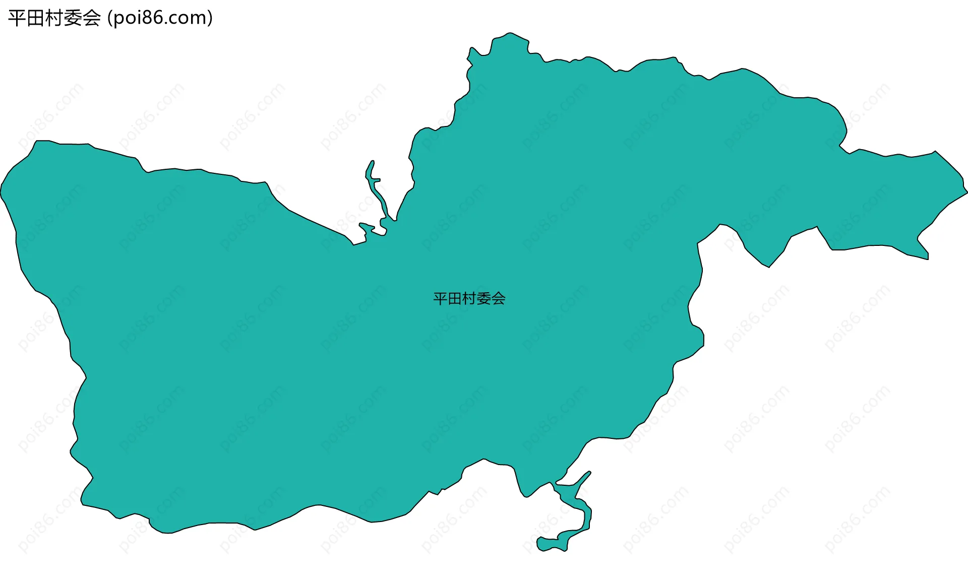 平田村委会边界地图