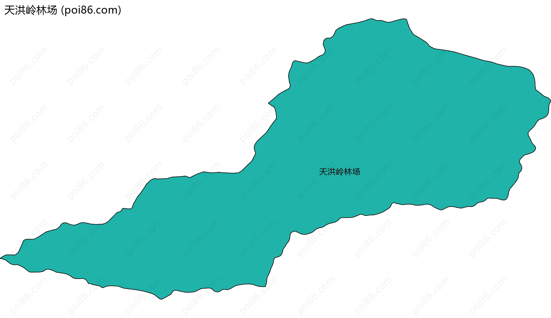 天洪岭林场边界地图