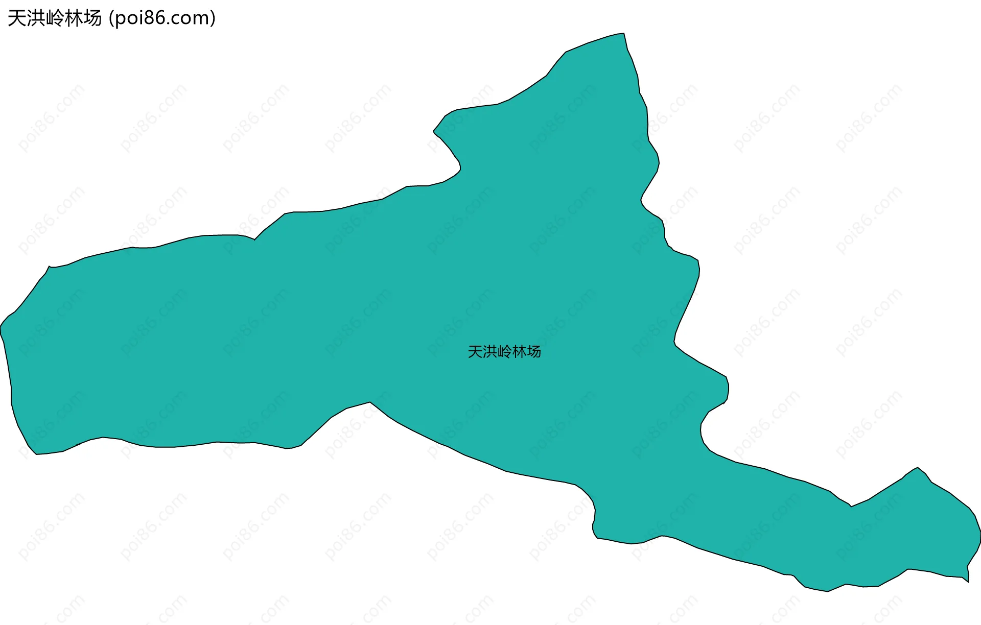 天洪岭林场边界地图