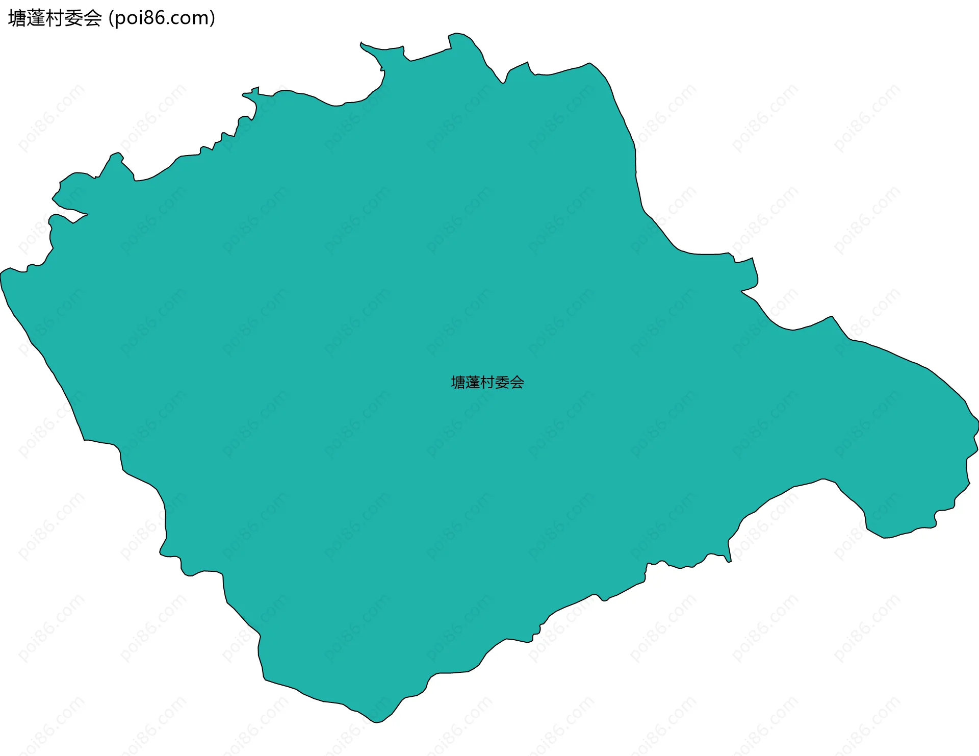 塘蓬村委会边界地图