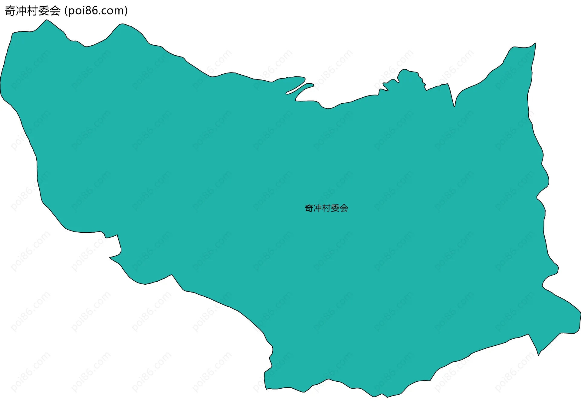 奇冲村委会边界地图