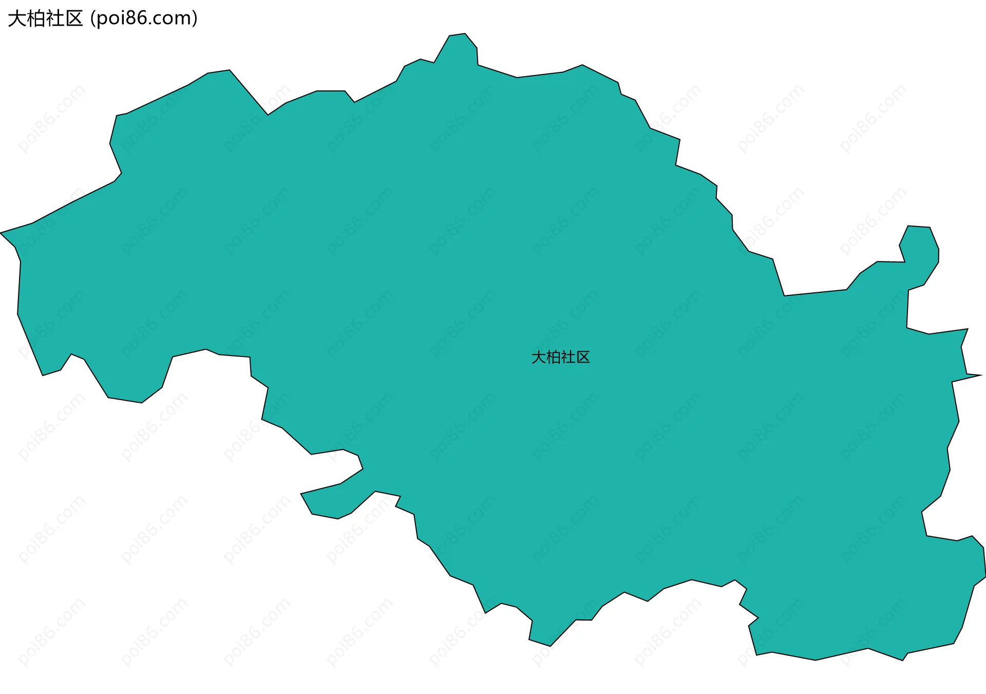 大柏社区边界地图