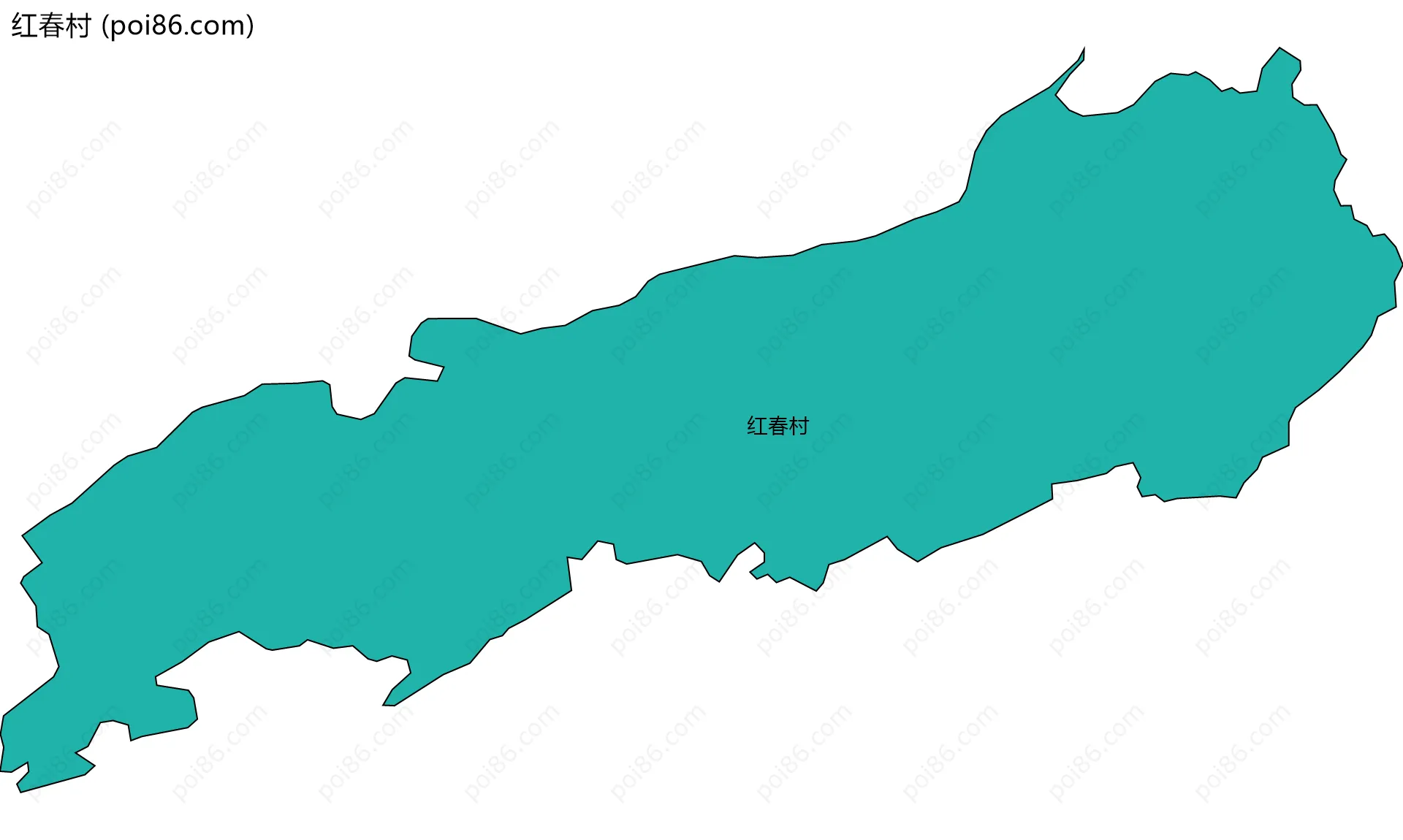 红春村边界地图