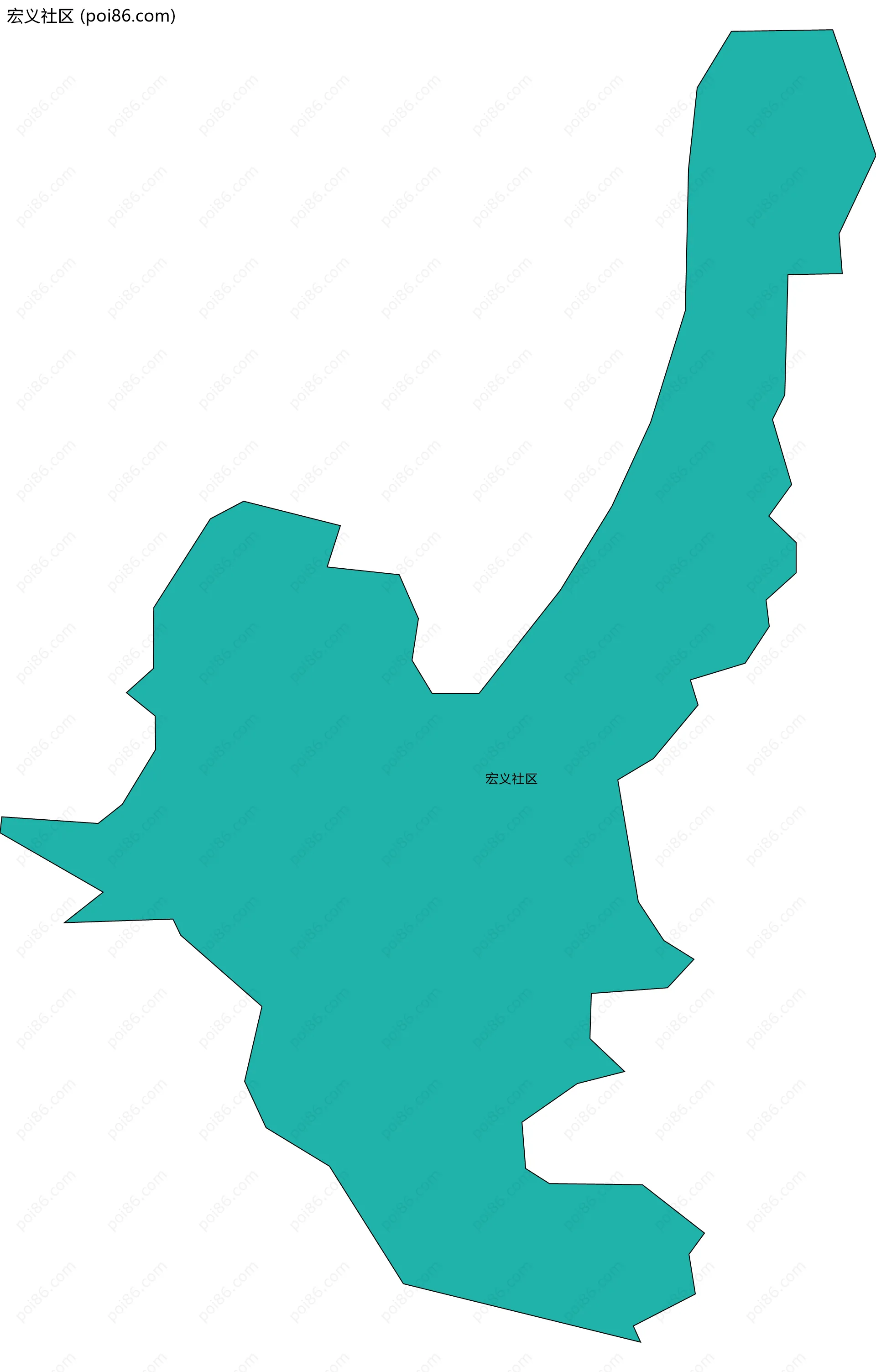 宏义社区边界地图