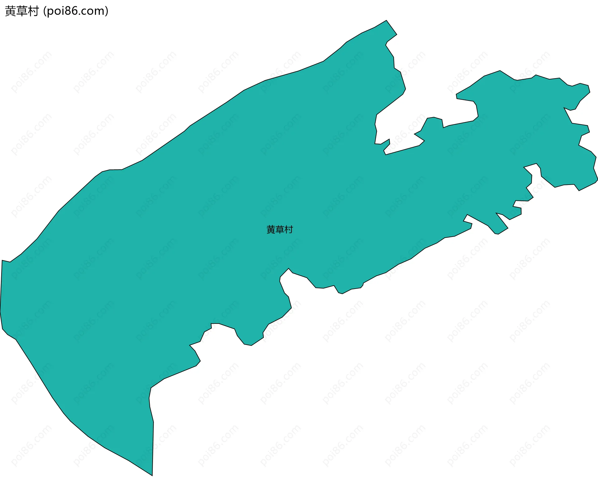 黄草村边界地图