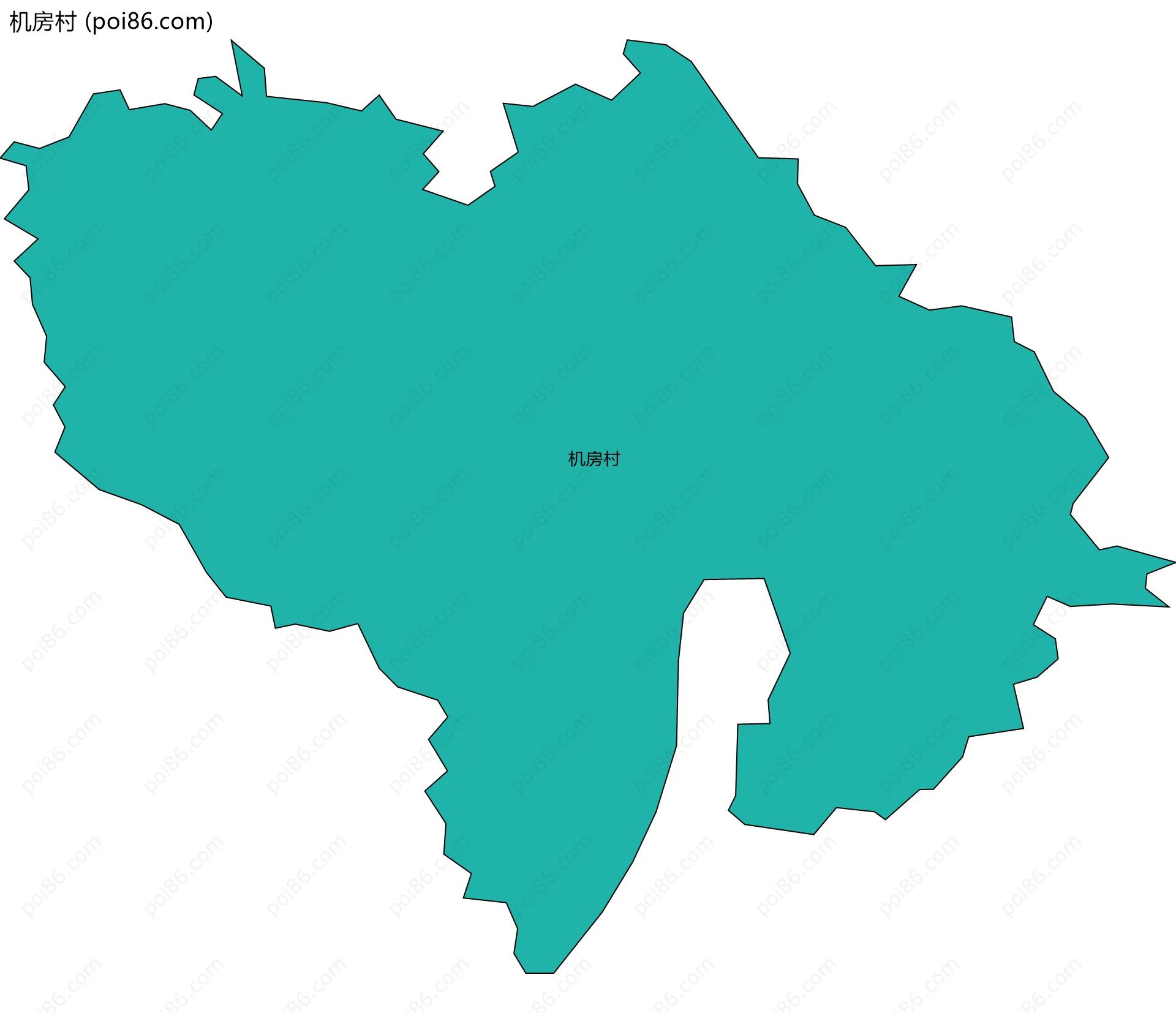 机房村边界地图