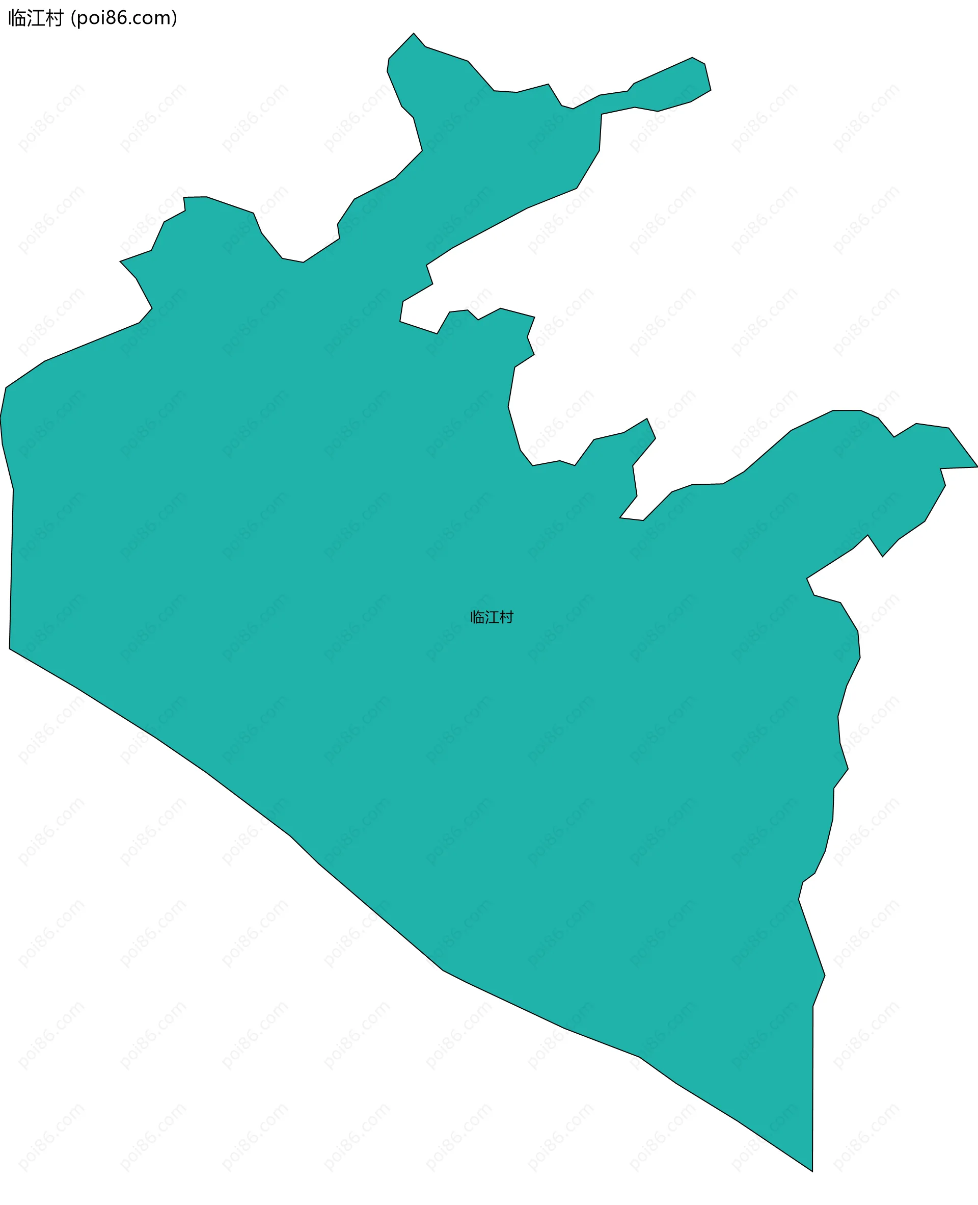 临江村边界地图