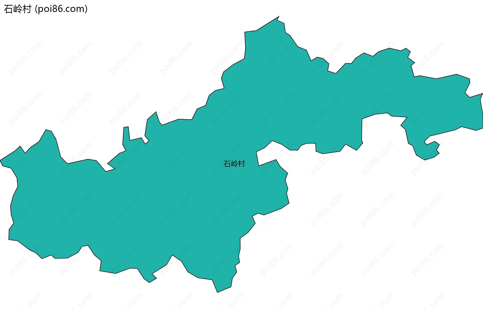 石岭村边界地图