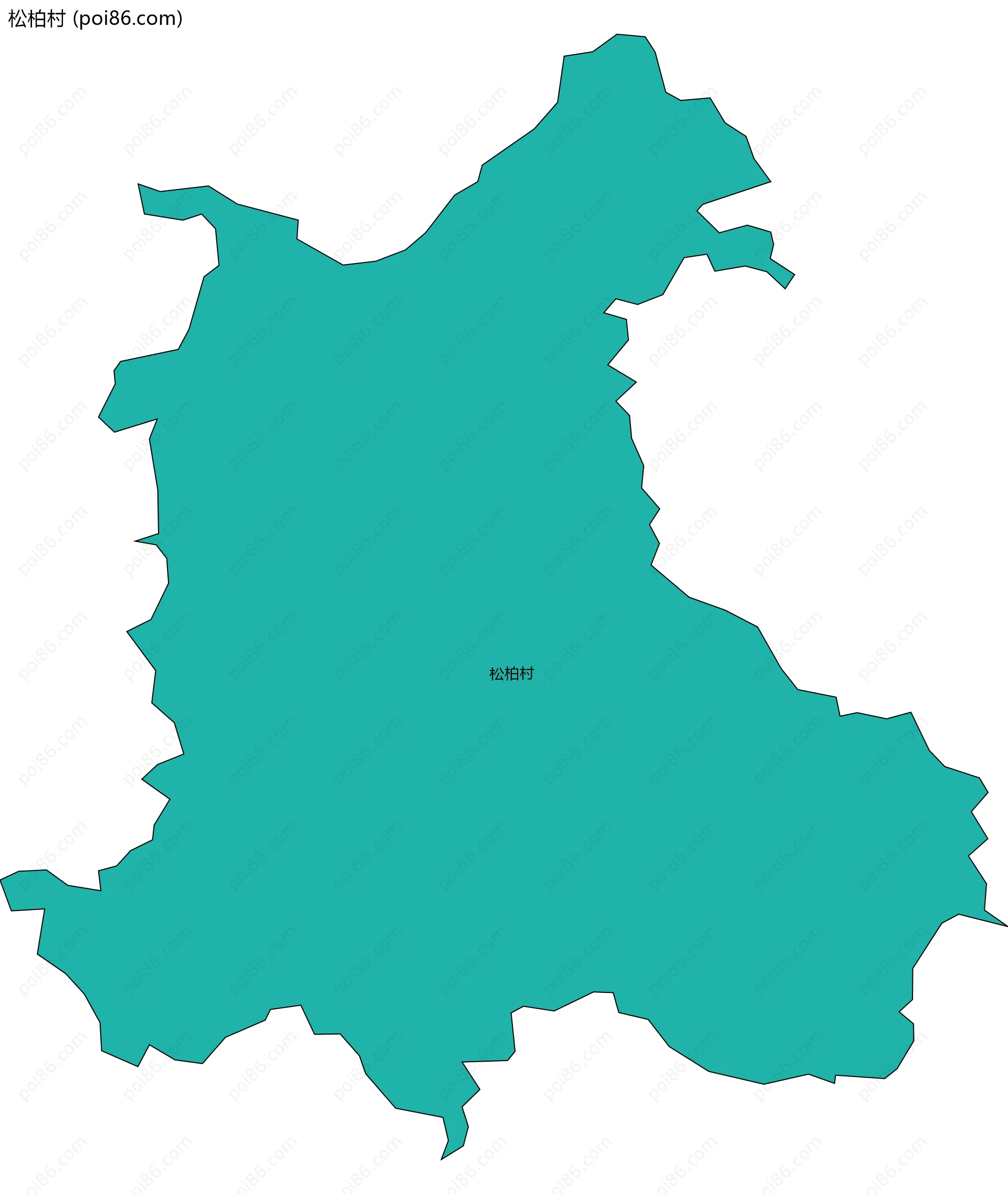 松柏村边界地图