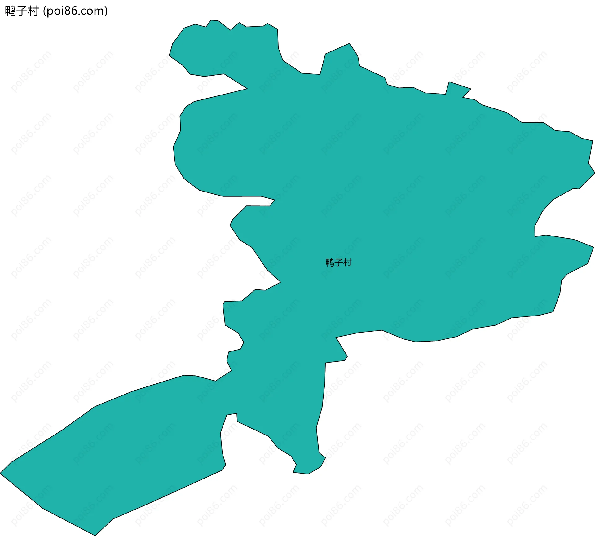 鸭子村边界地图