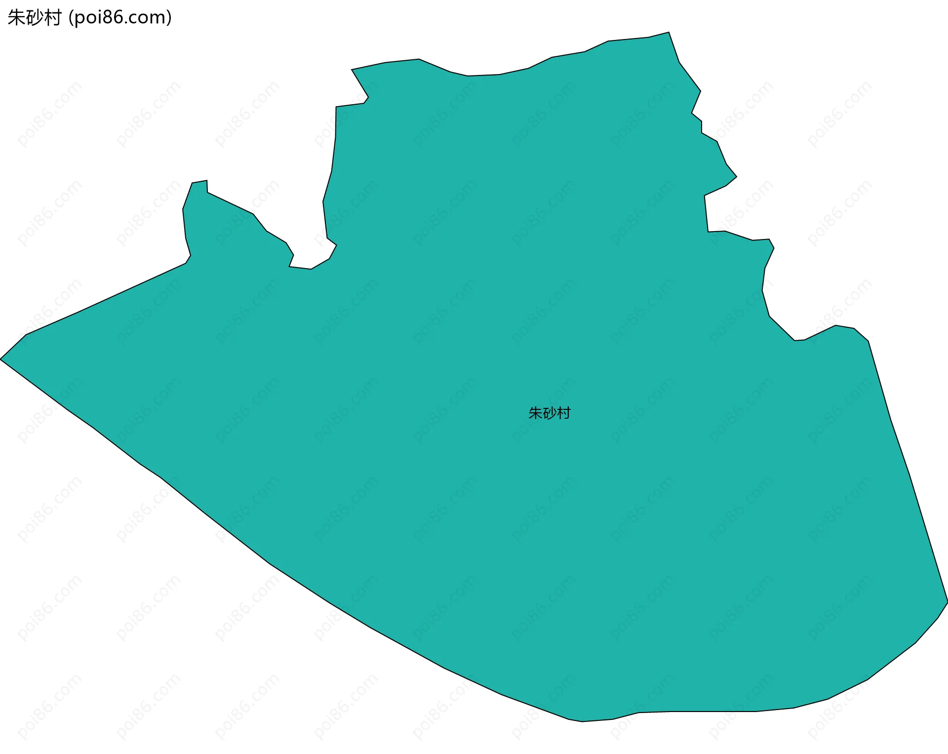 朱砂村边界地图