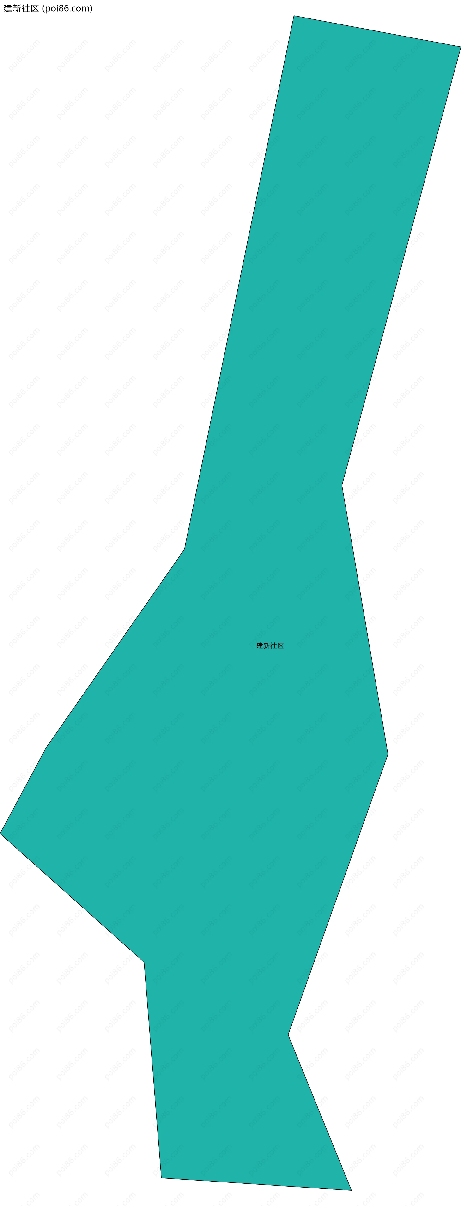 建新社区边界地图