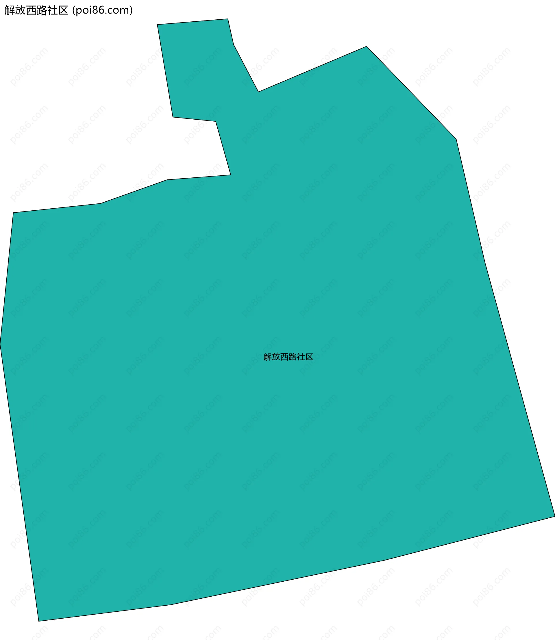 解放西路社区边界地图