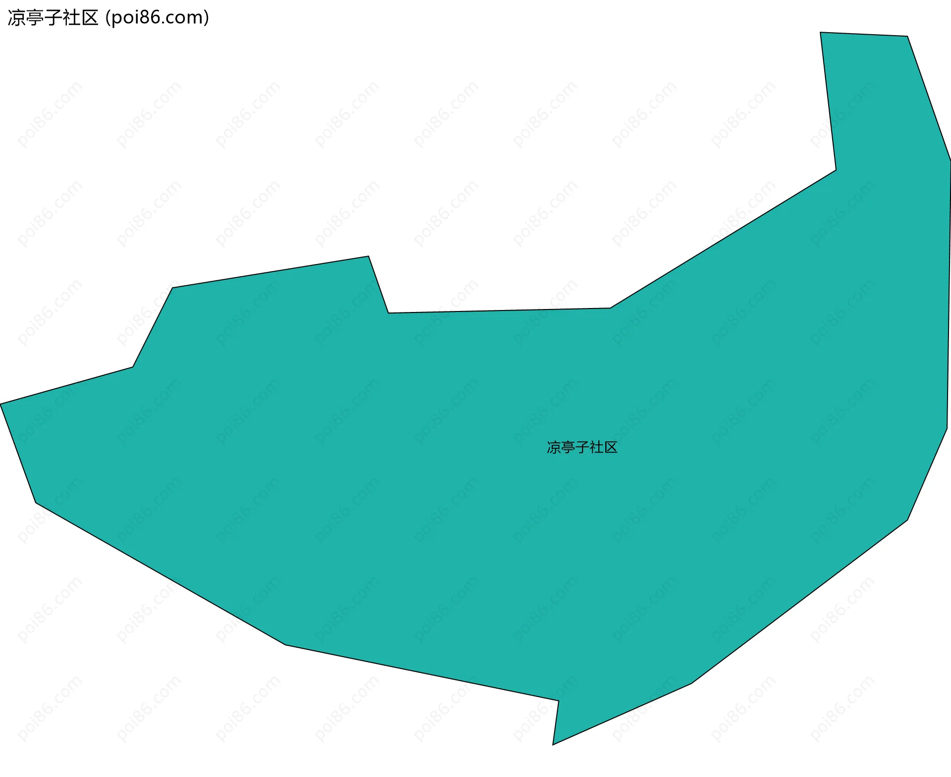 凉亭子社区边界地图