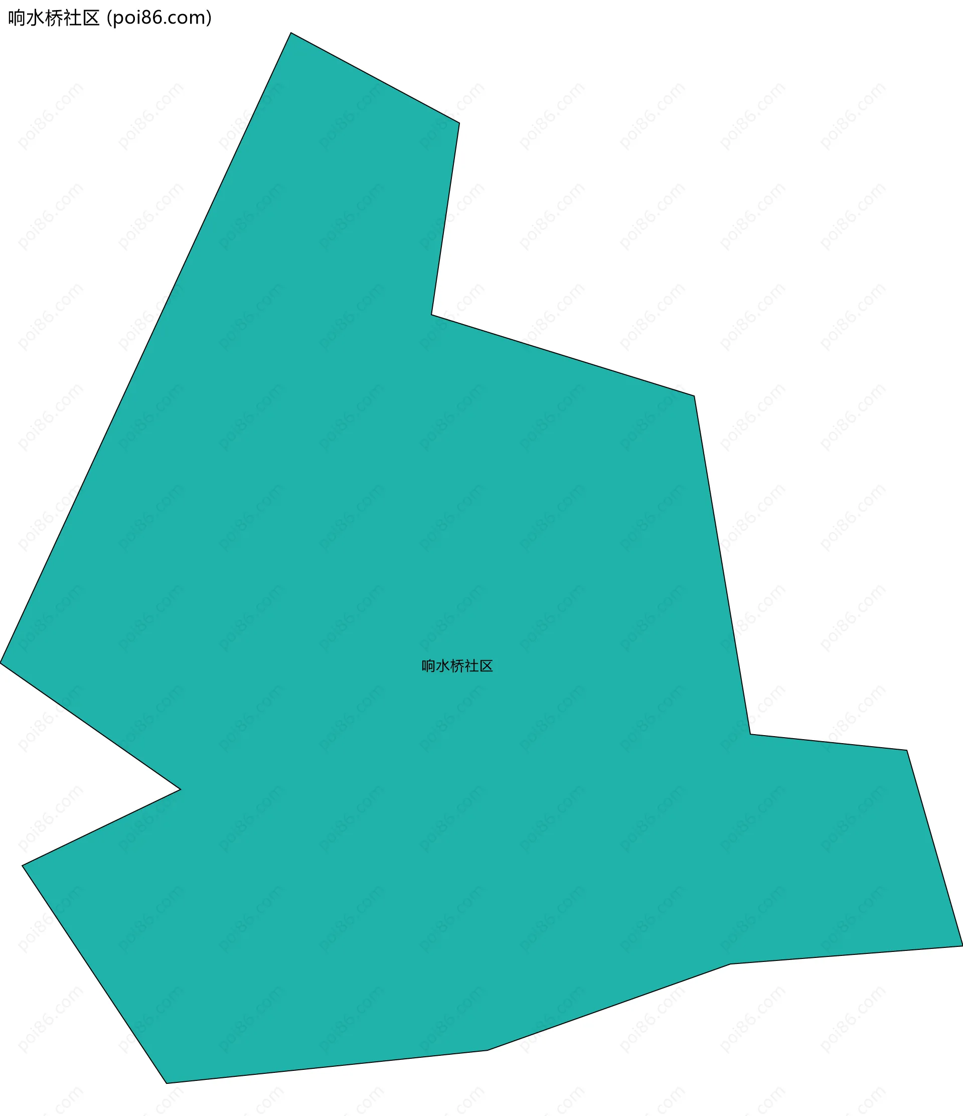 响水桥社区边界地图