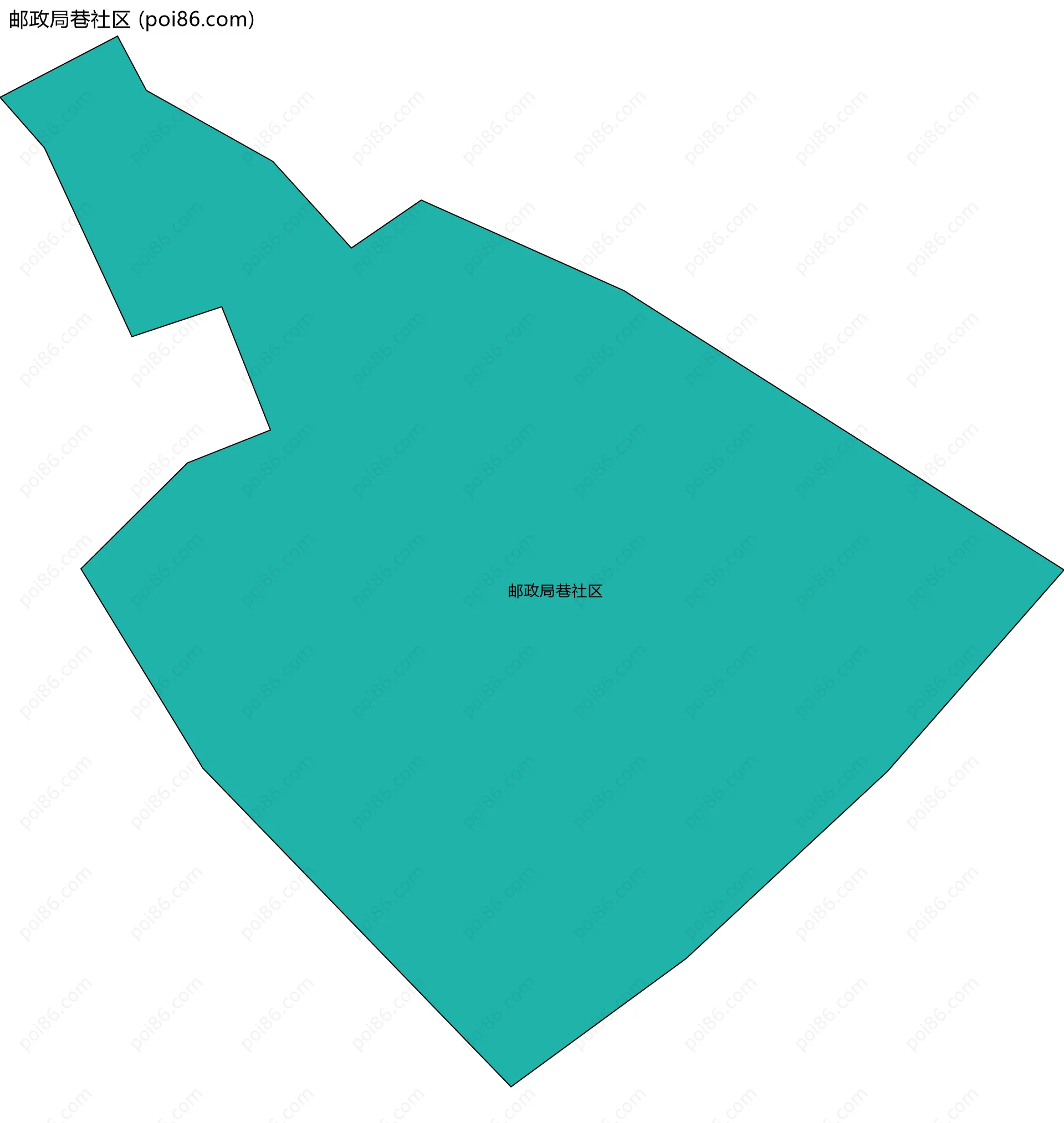 邮政局巷社区边界地图