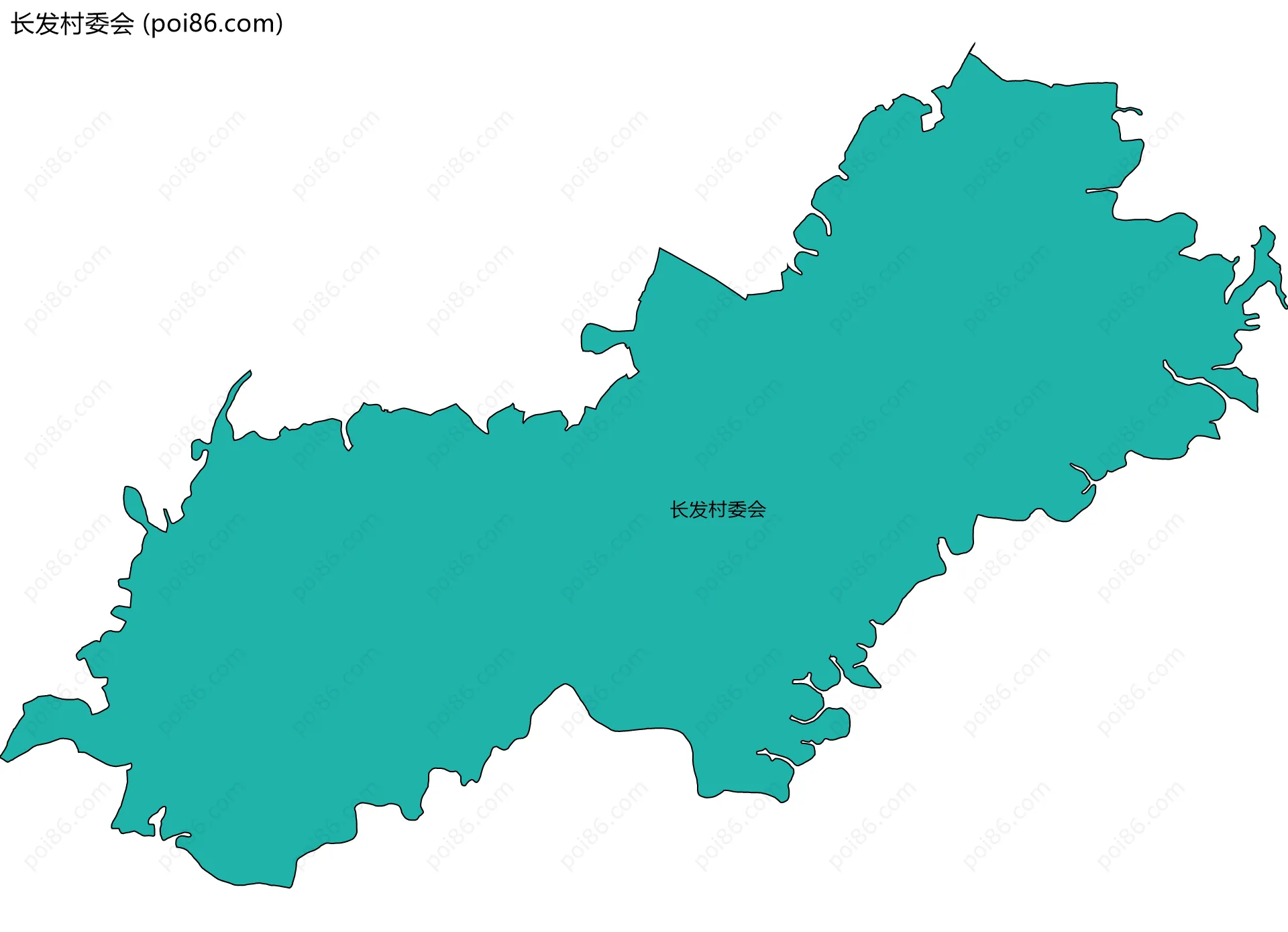 长发村委会边界地图
