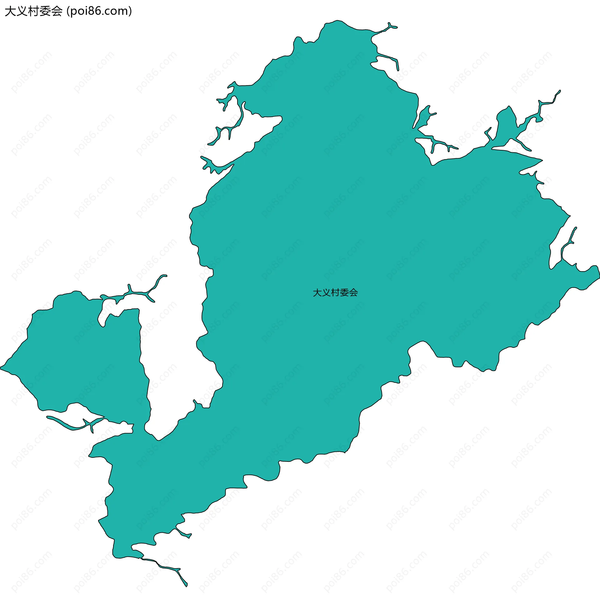 大义村委会边界地图