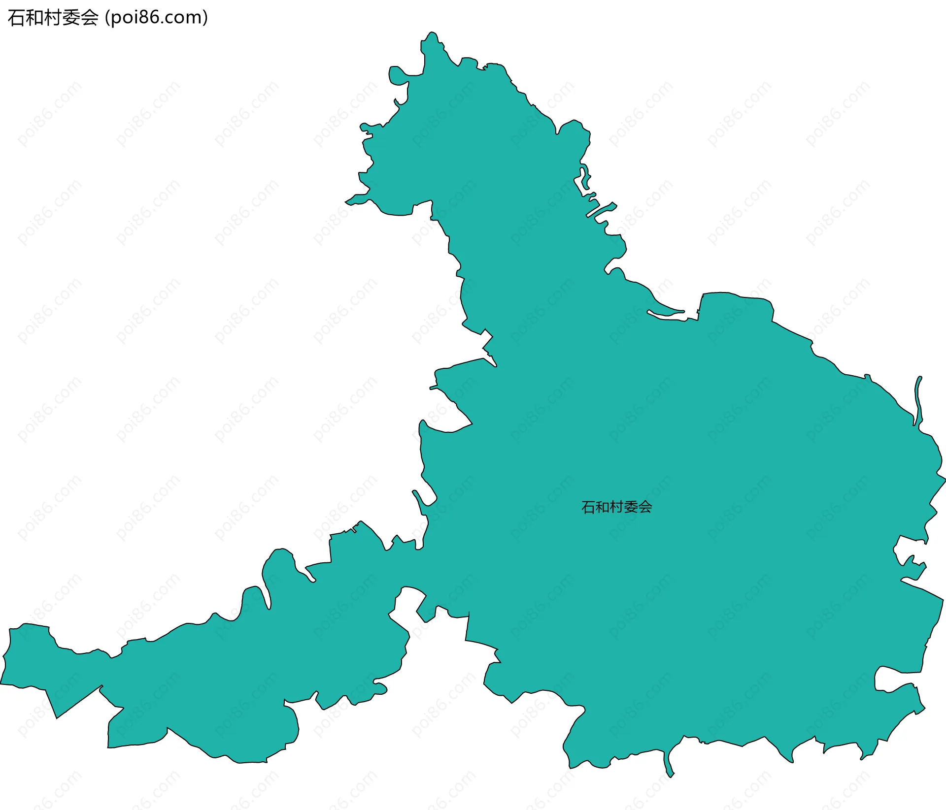 石和村委会边界地图