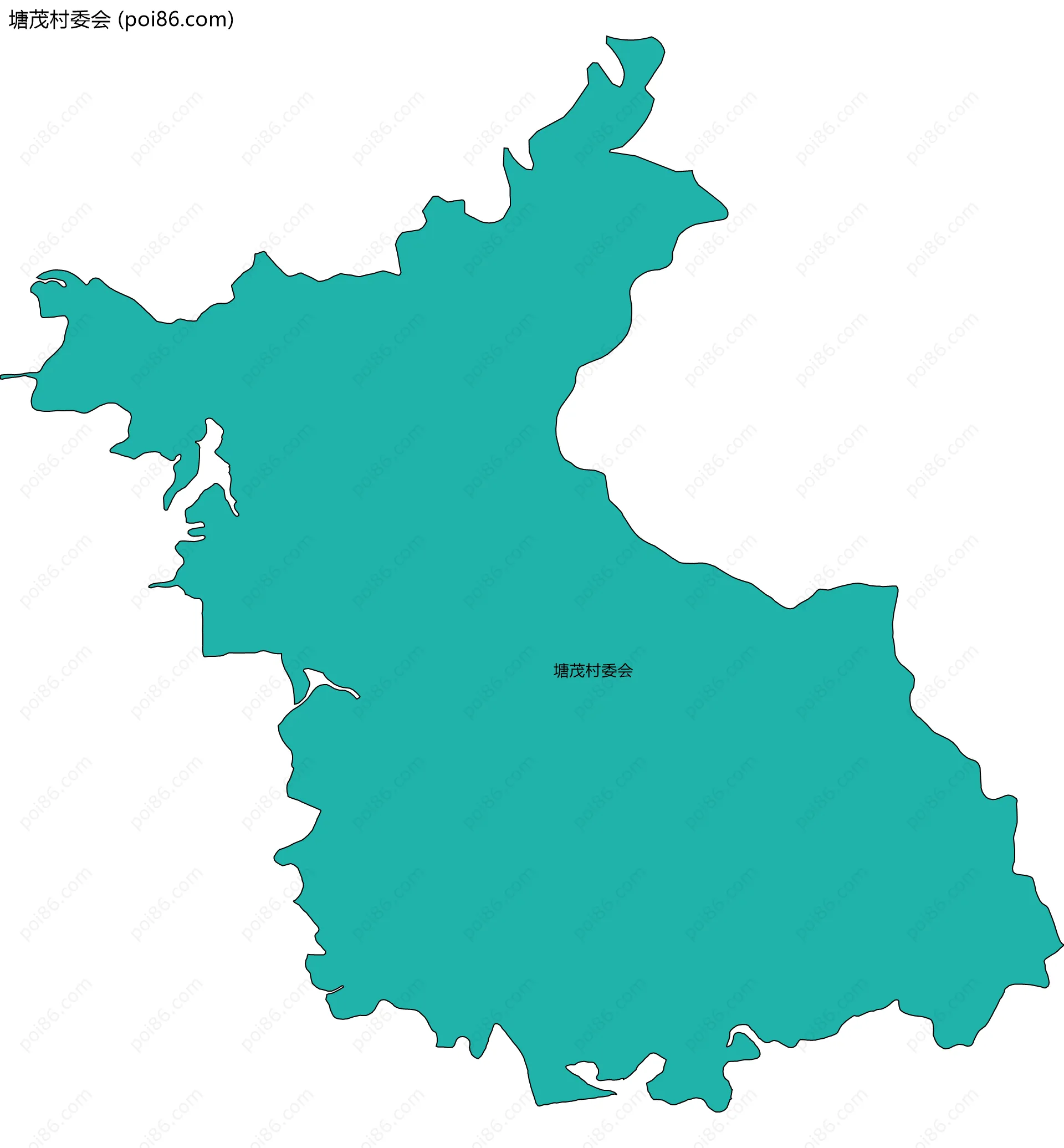 塘茂村委会边界地图