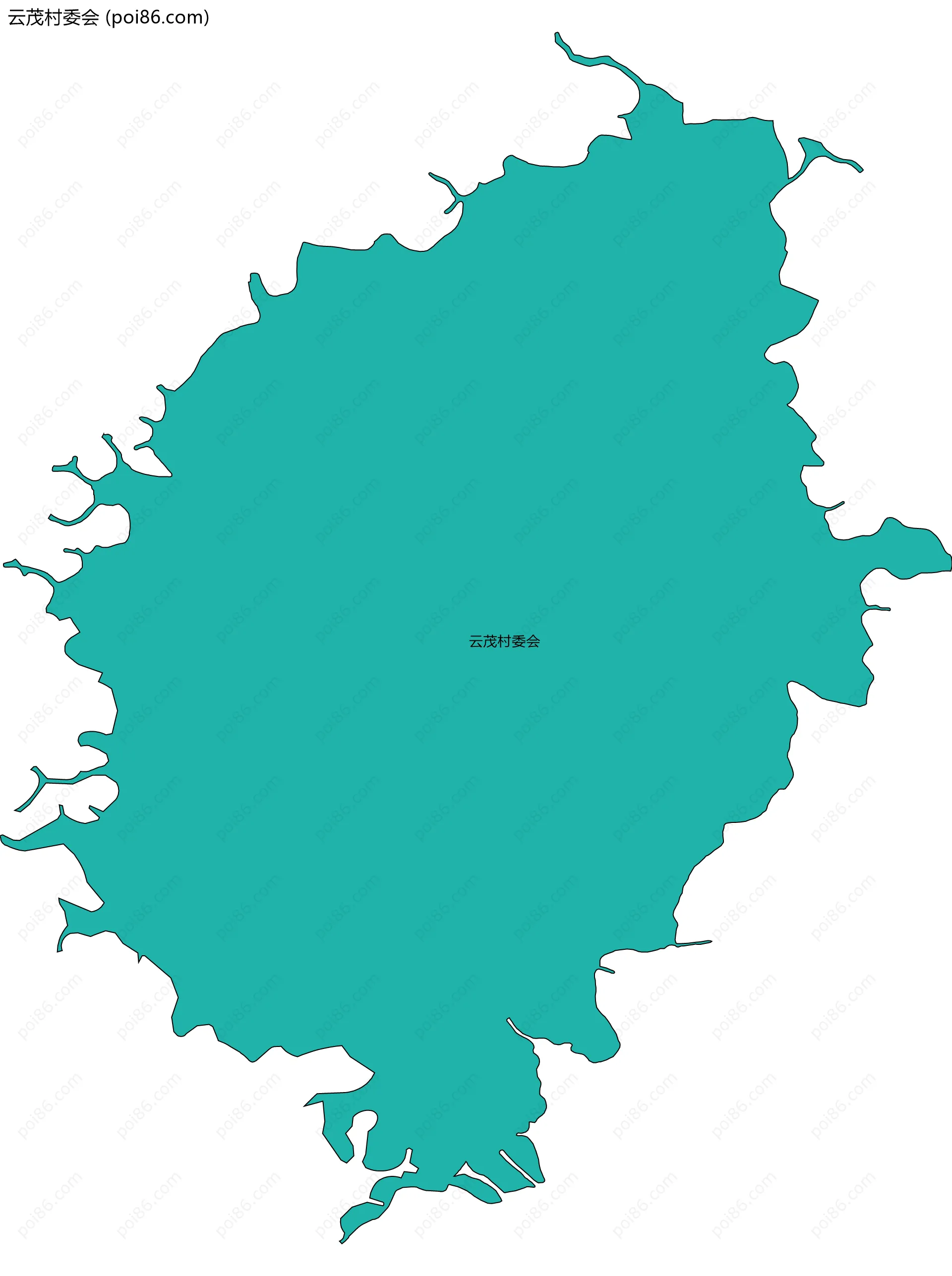 云茂村委会边界地图