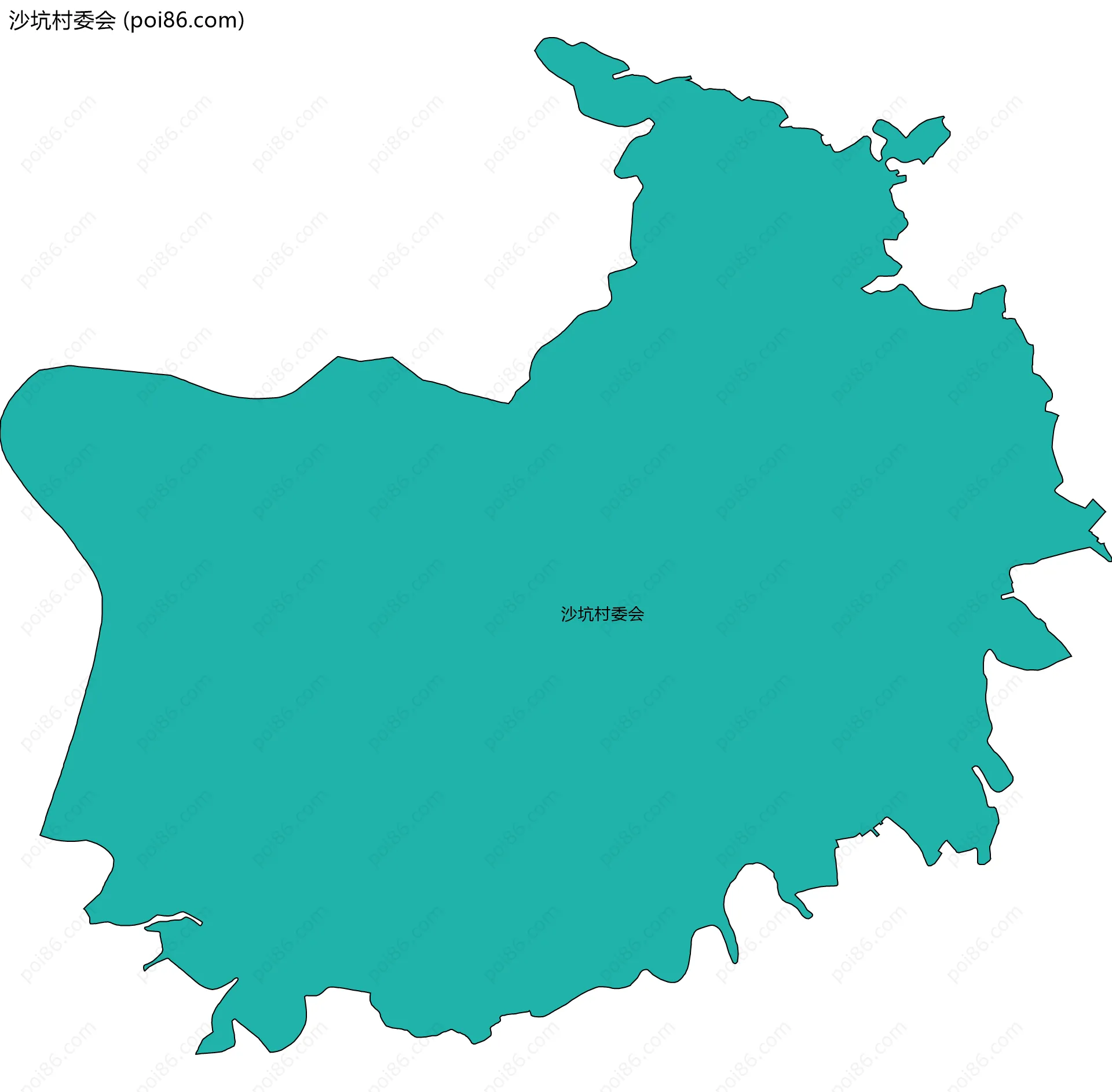 沙坑村委会边界地图