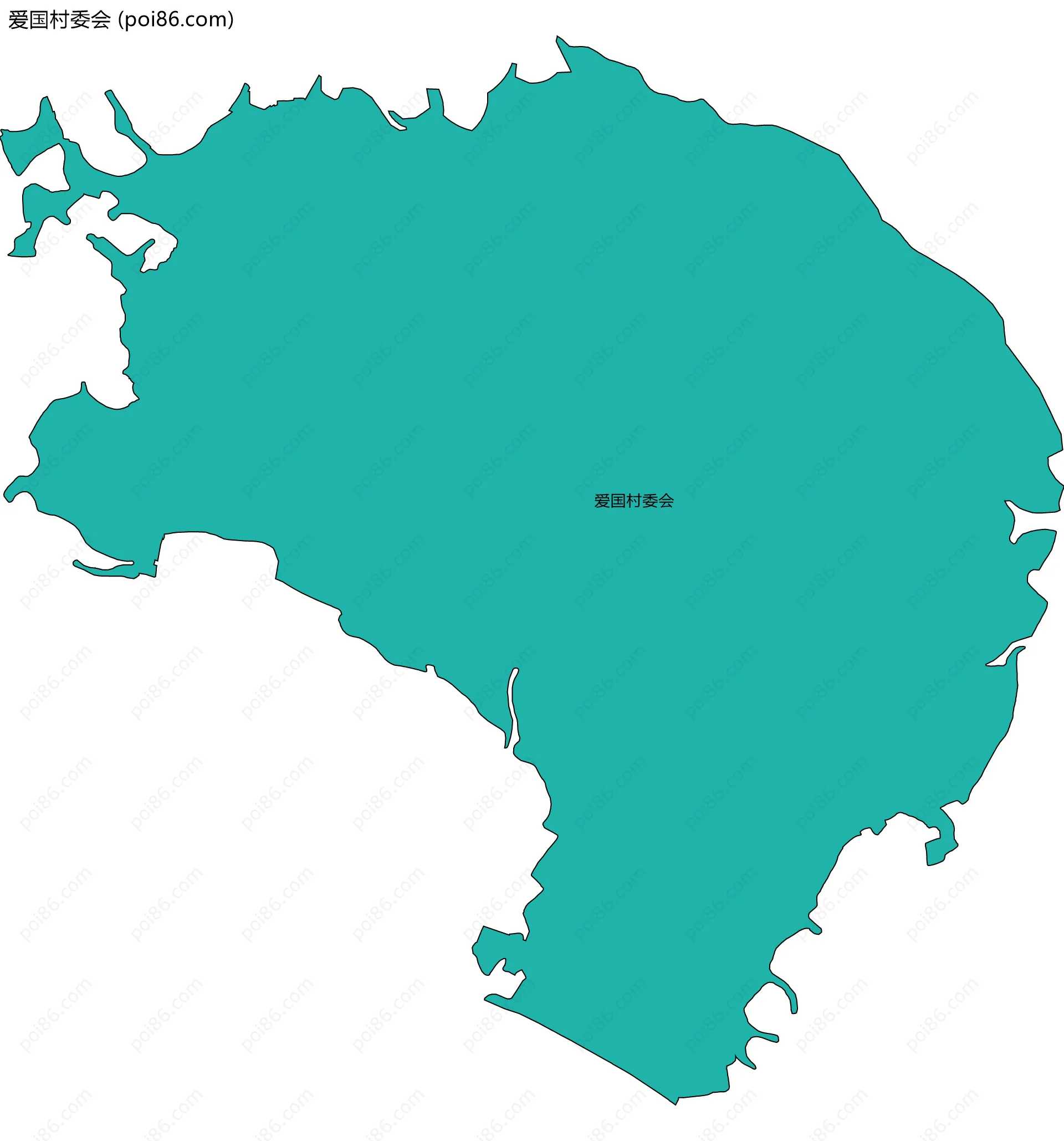 爱国村委会边界地图