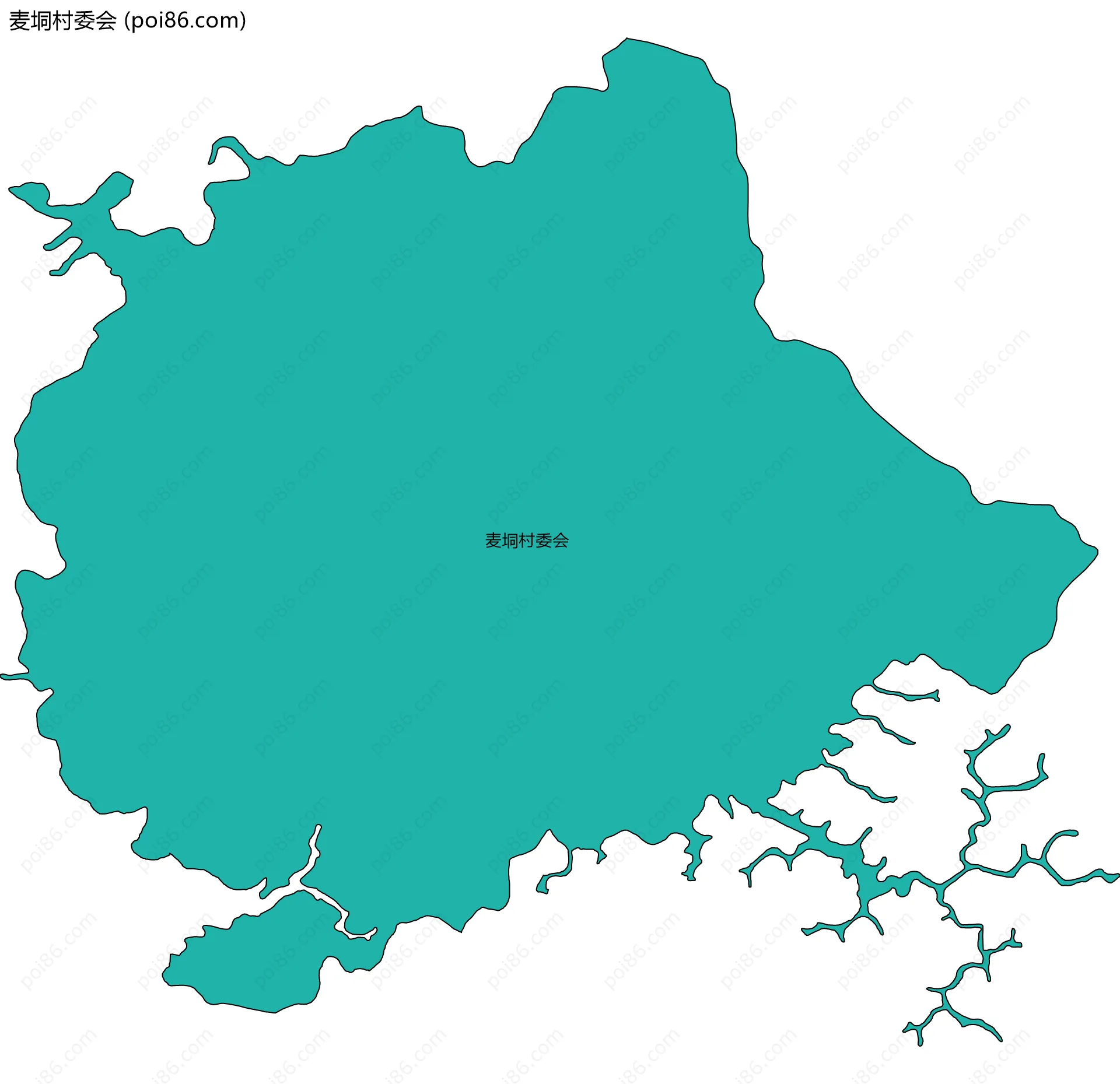 麦垌村委会边界地图
